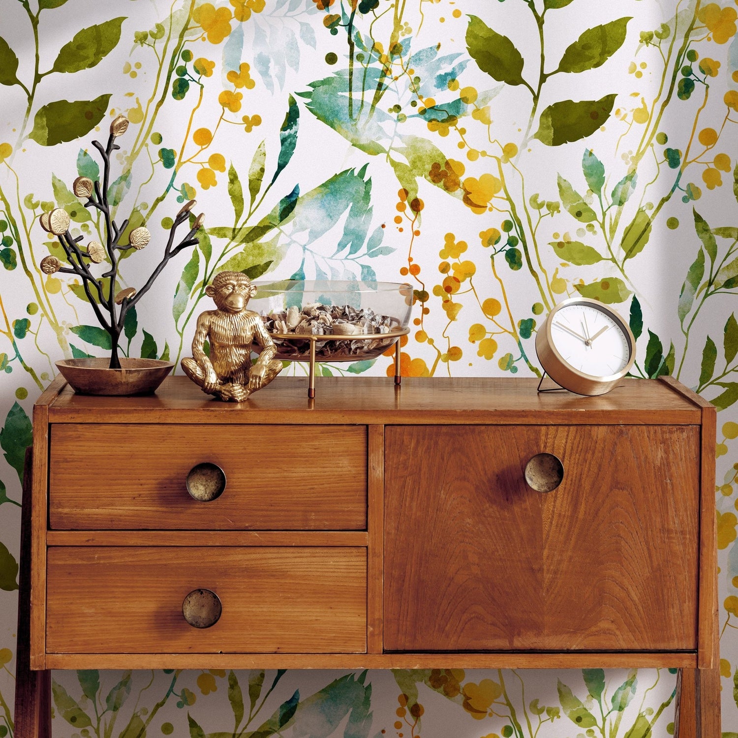 Botanical Bliss Watercolor Wallpaper - A198 - WallTrend
