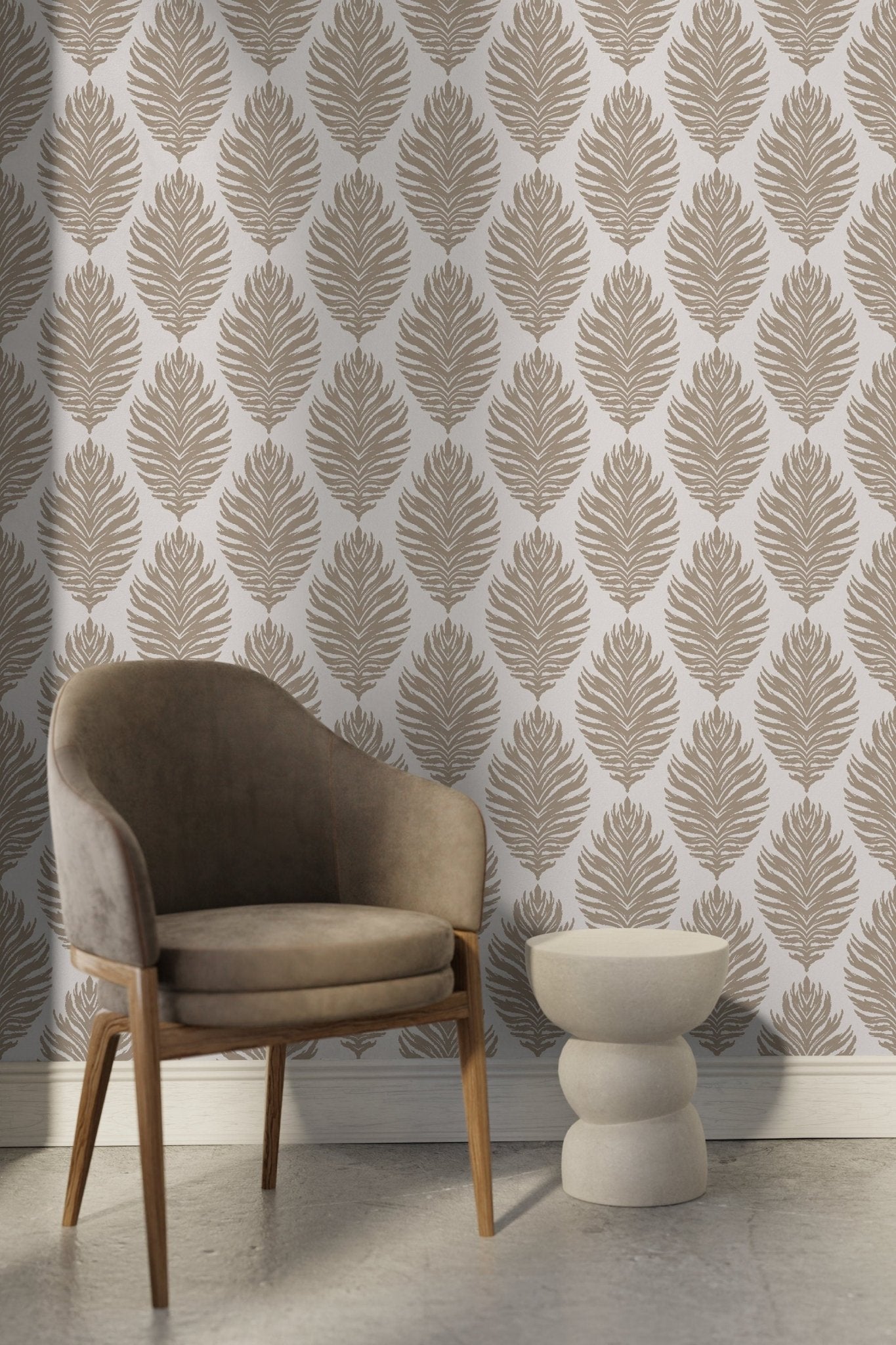 Elegant Feather Impressions Wallpaper - C508 - WallTrend