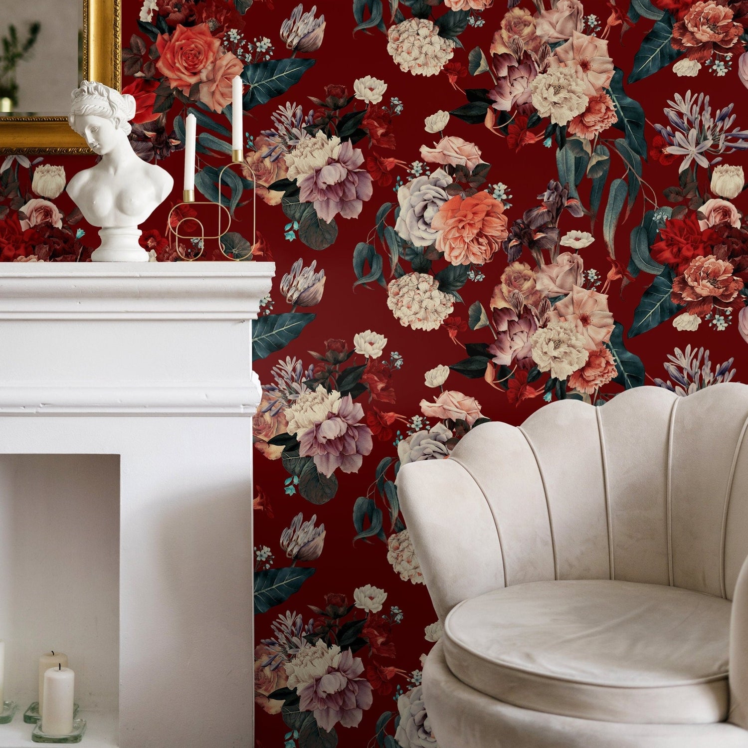 Elegant Floral Bloom Wallpaper - A848 - WallTrend