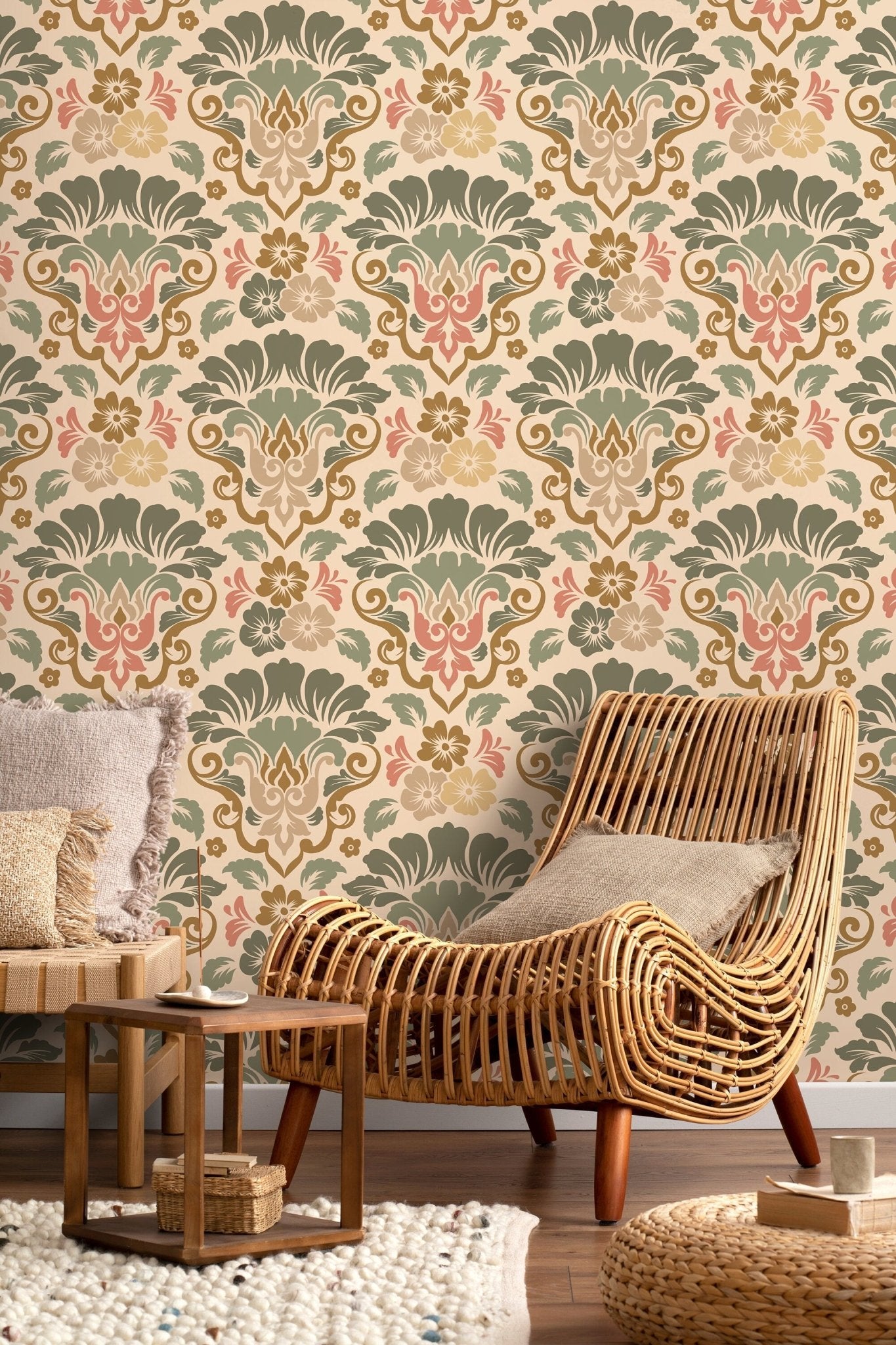 Elegant Floral Symphony Wallpaper - D214 - WallTrend