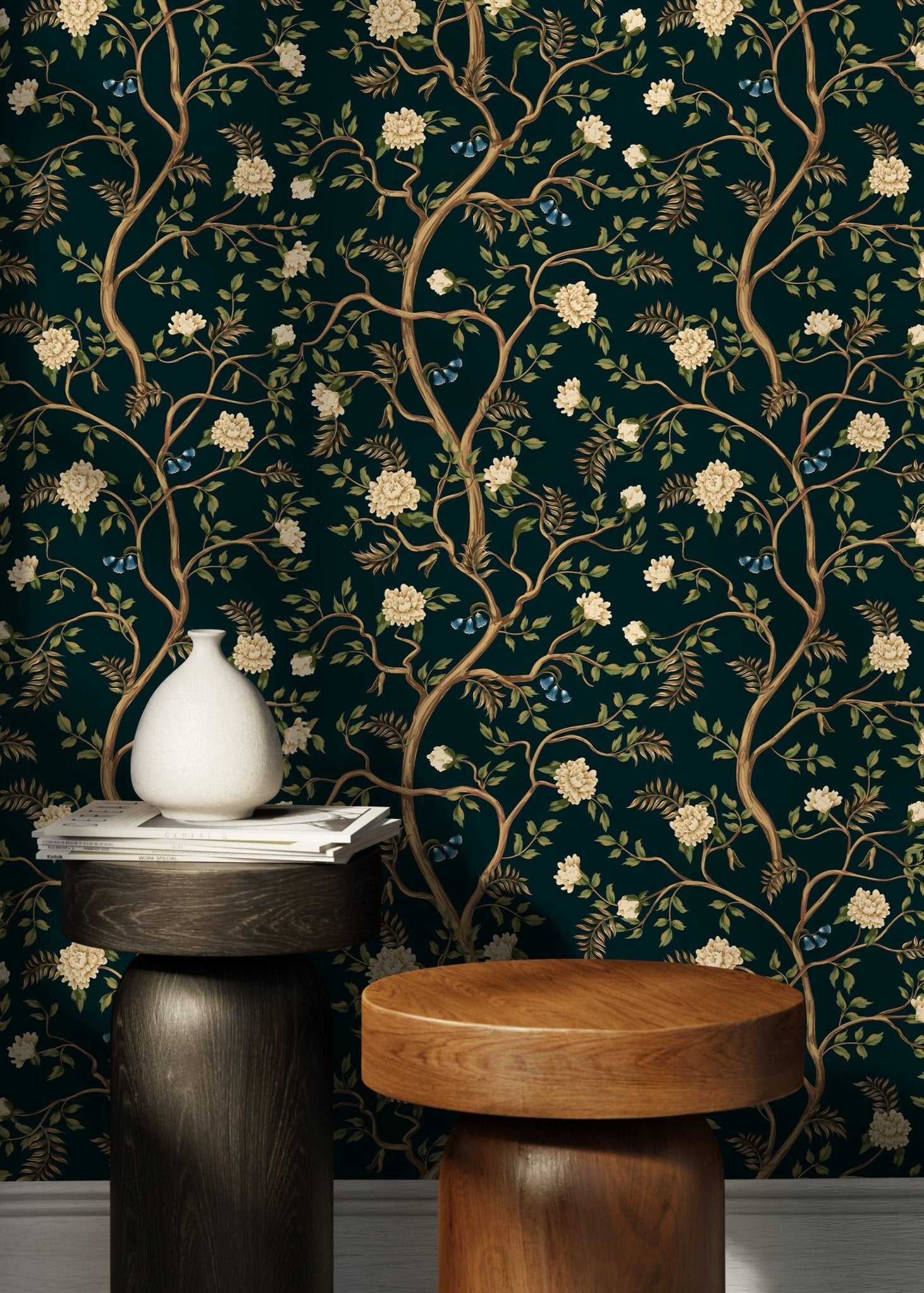 Elegant Floral Vines Wallpaper - D501 - WallTrend