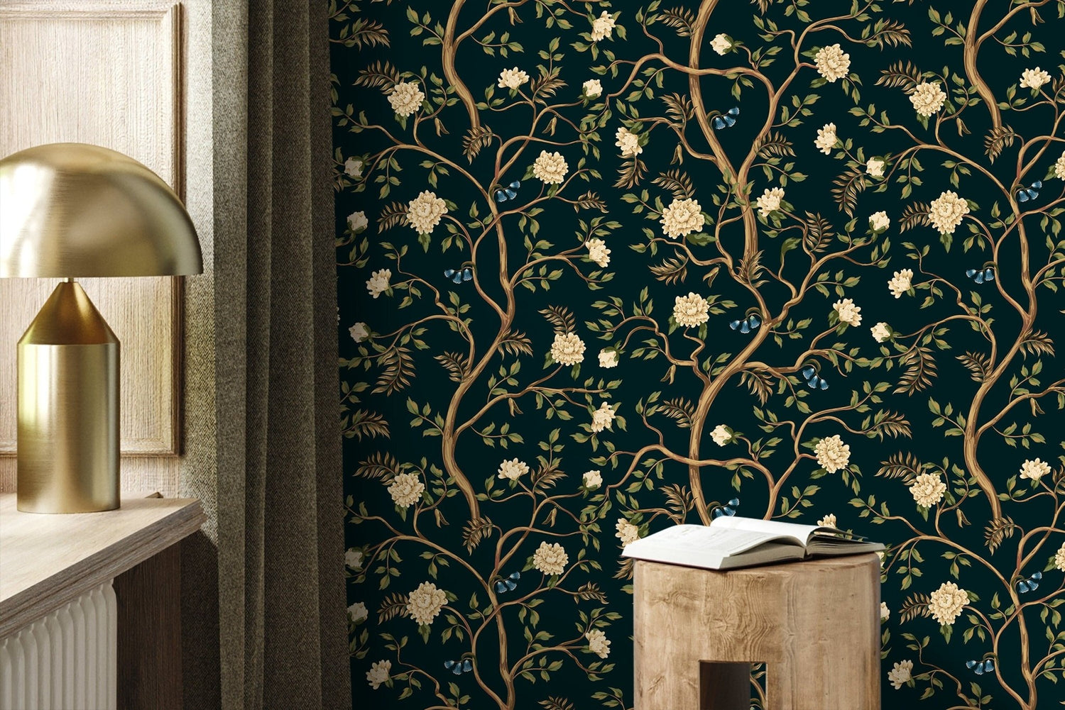 Elegant Floral Vines Wallpaper - D501 - WallTrend