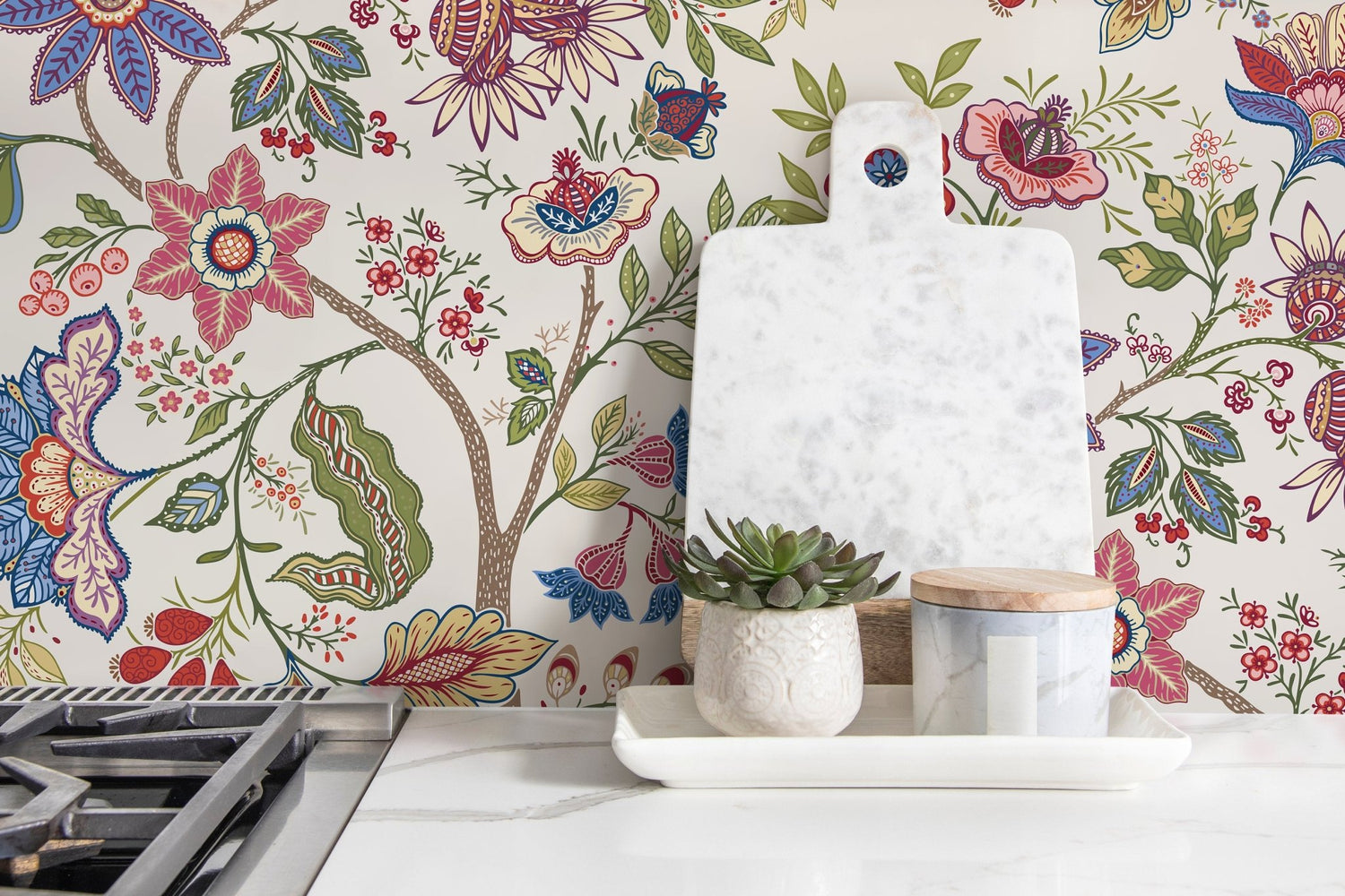 Floral Abundance Wallpaper - D384 - WallTrend