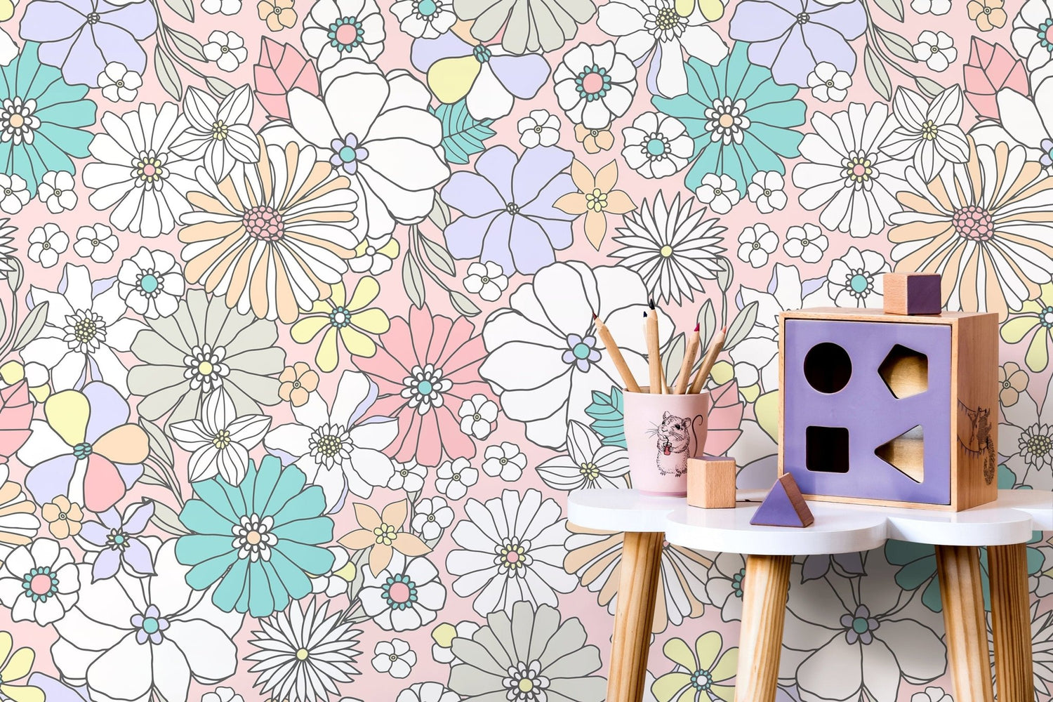 Floral Bliss Wallpaper - D376 - WallTrend