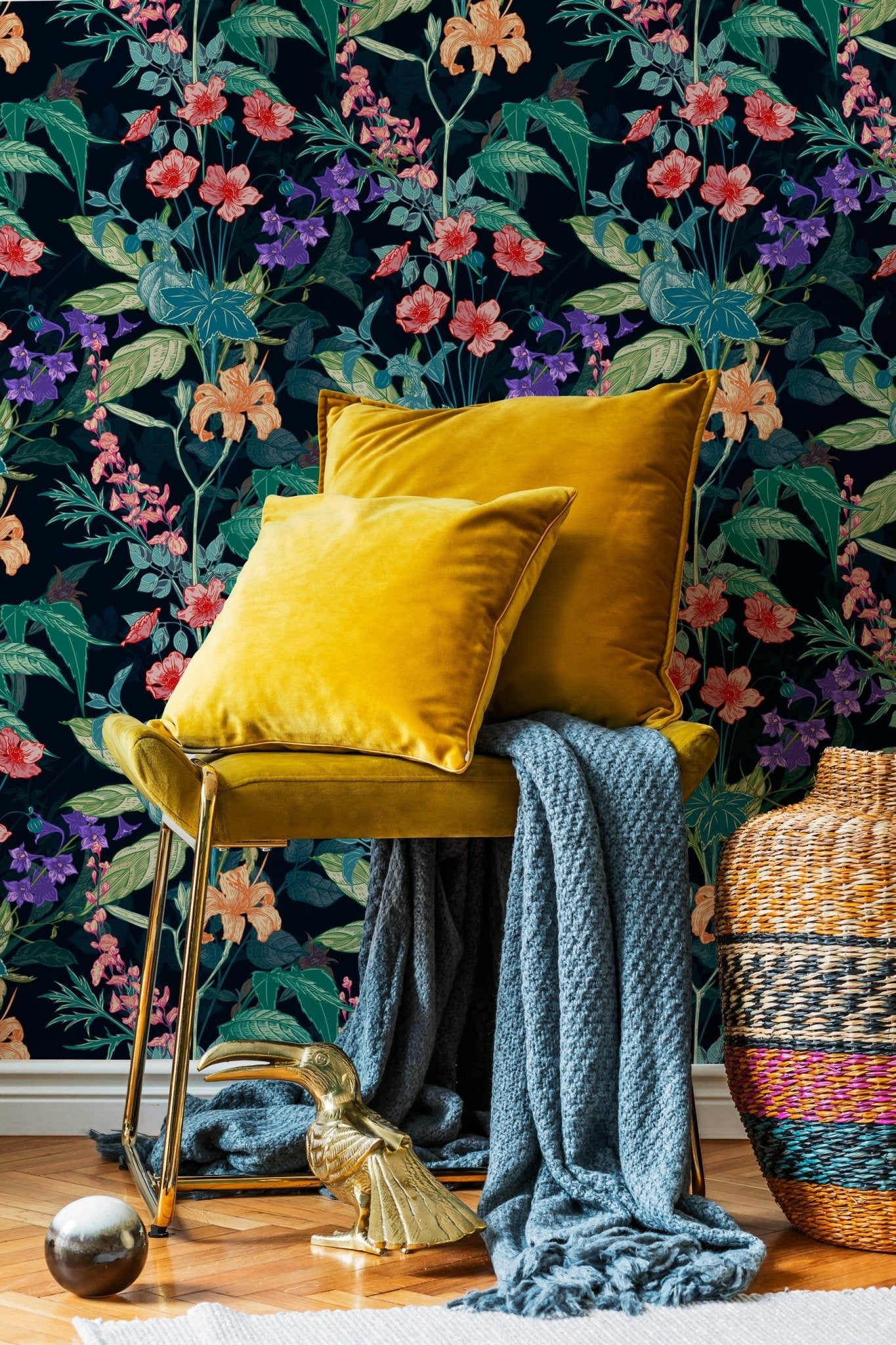 Floral Bouquet Elegance Wallpaper - B849 - WallTrend