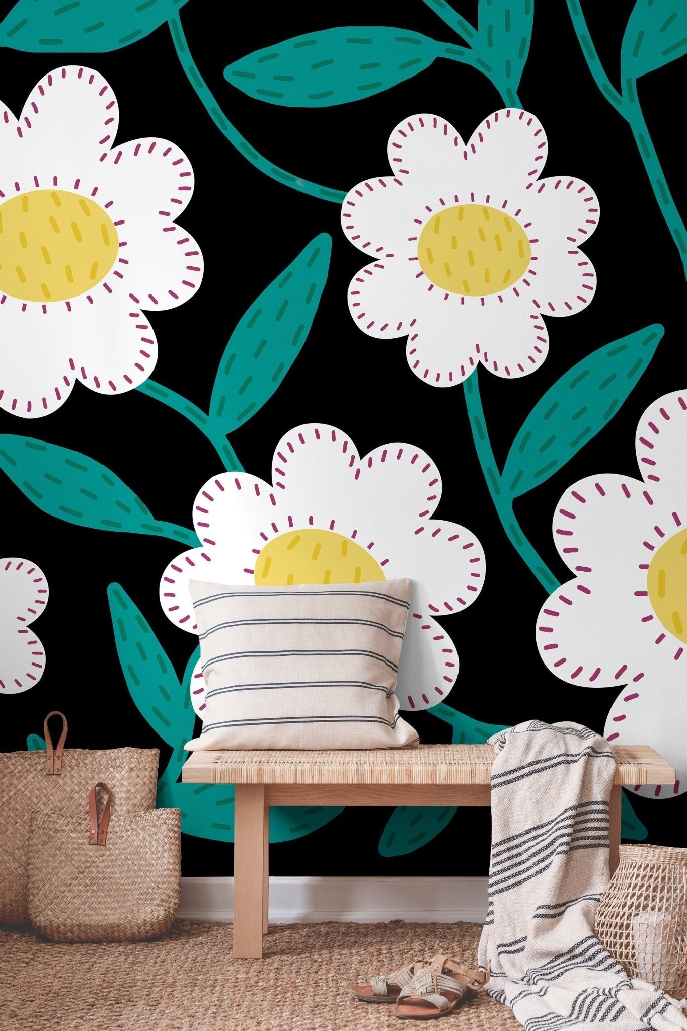 Floral Meadow Wallpaper - C472 - WallTrend