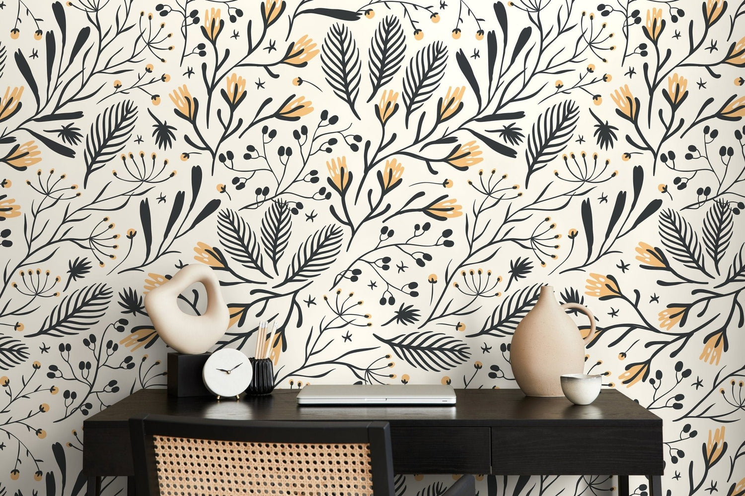 Floral Starburst Wallpaper - D280 - WallTrend