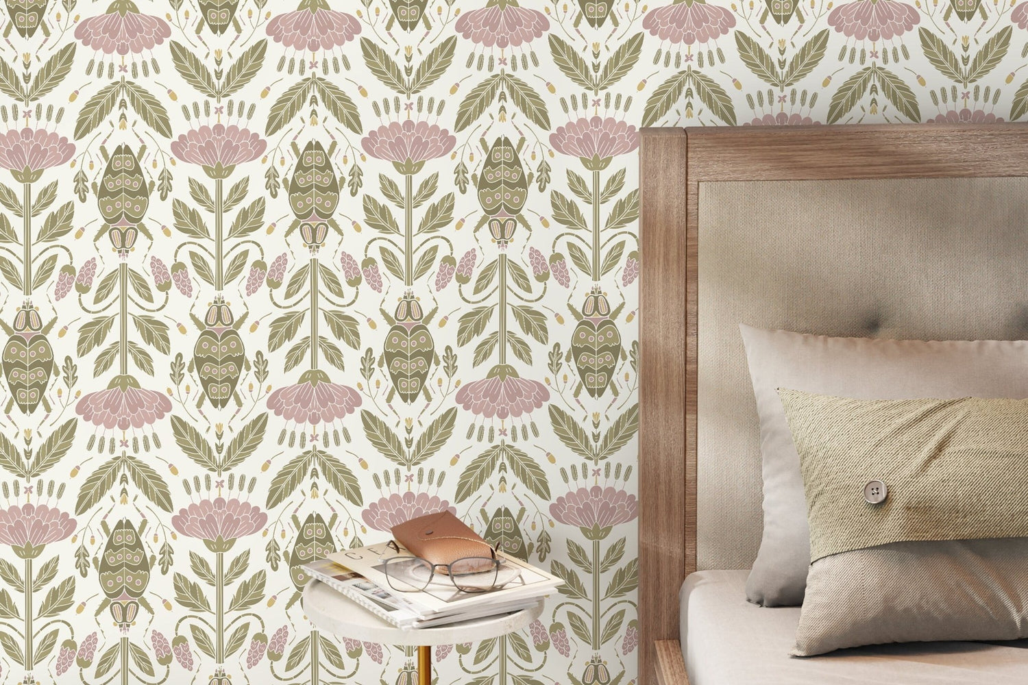 Floral Symmetry Pattern Wallpaper - D298 - WallTrend