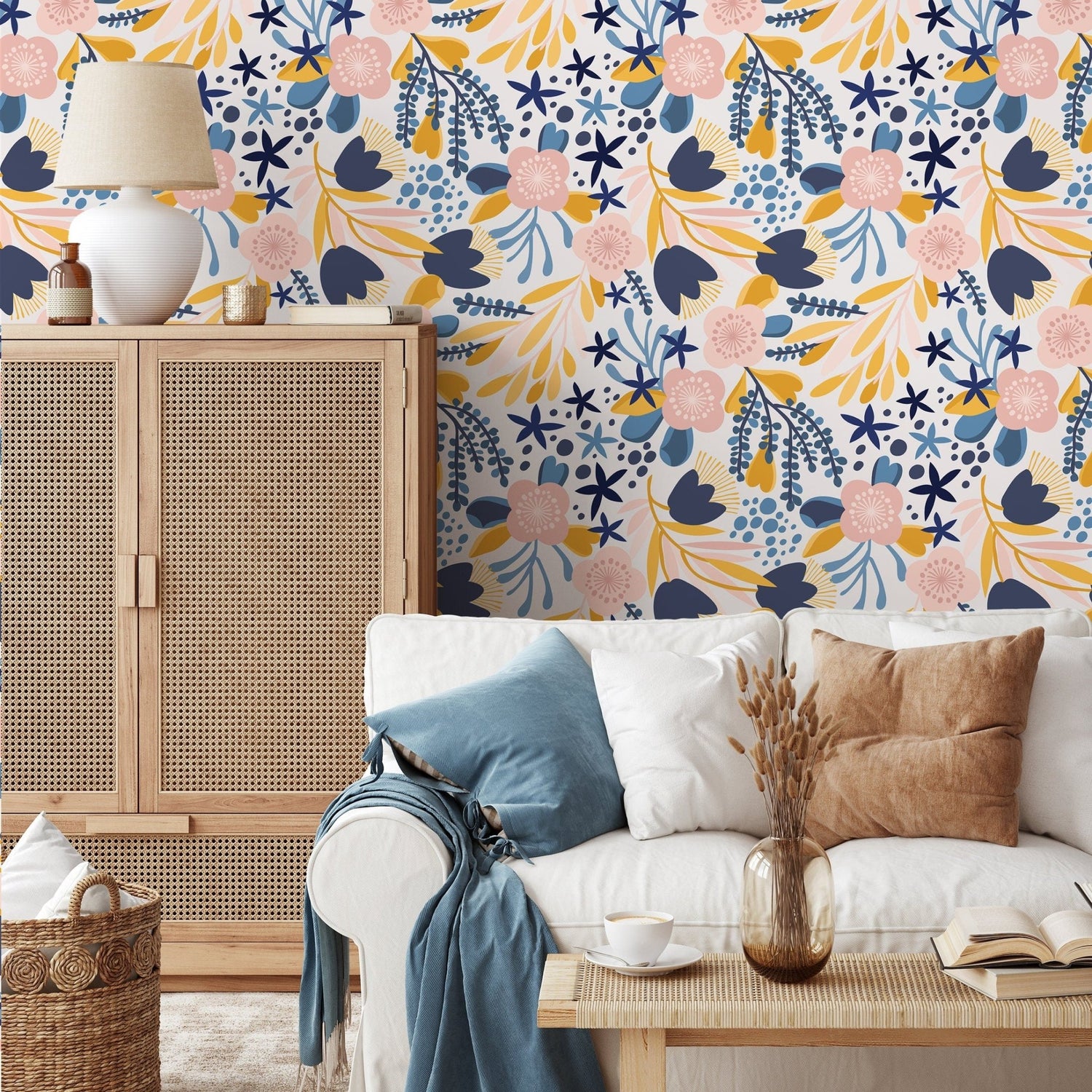 Floral Symphony Wallpaper - A714 - WallTrend