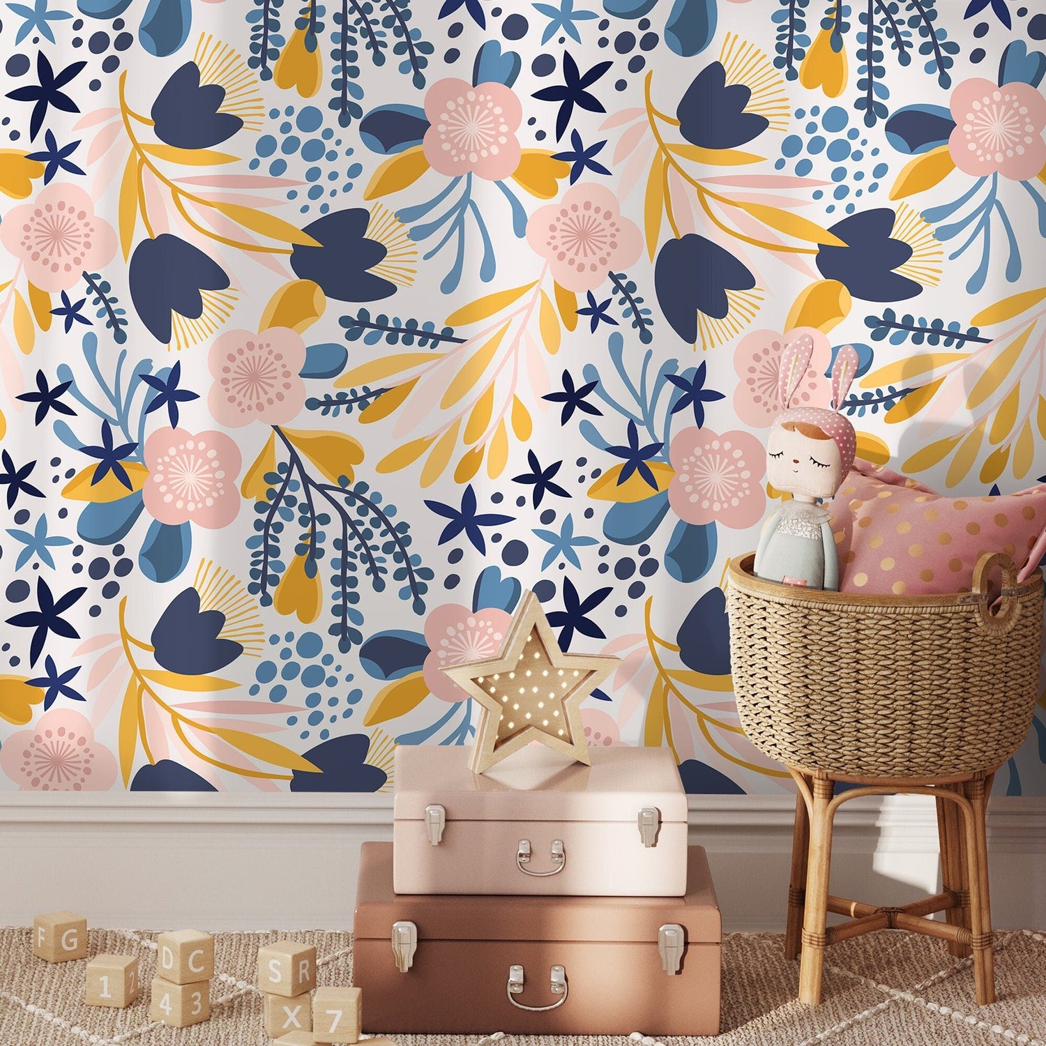 Floral Symphony Wallpaper - A714 - WallTrend