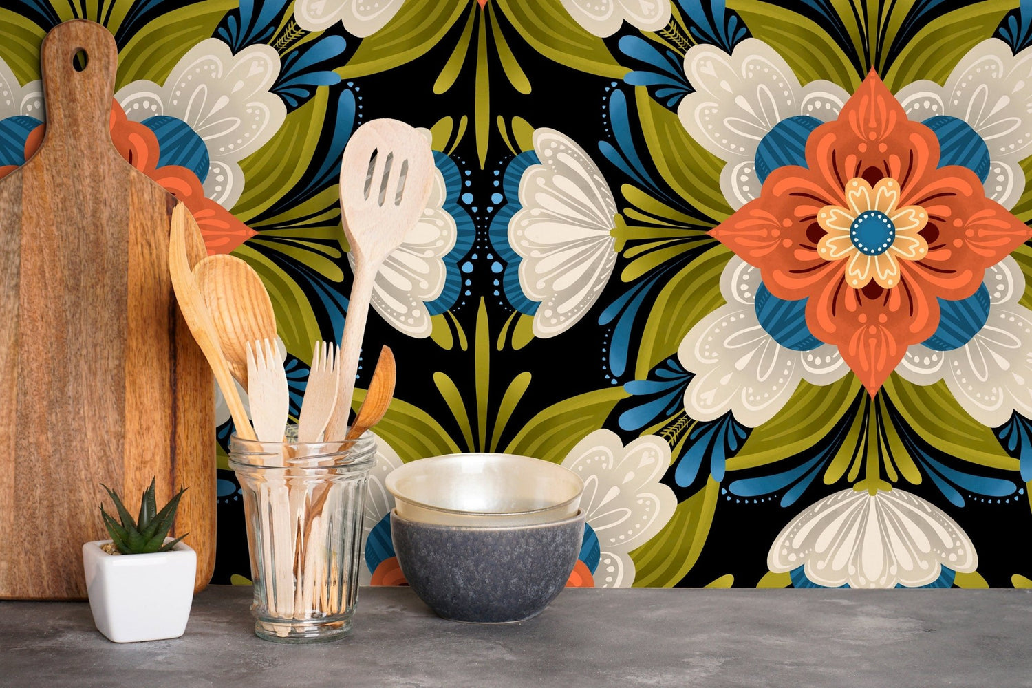 Floral Symphony Wallpaper - X123 - WallTrend