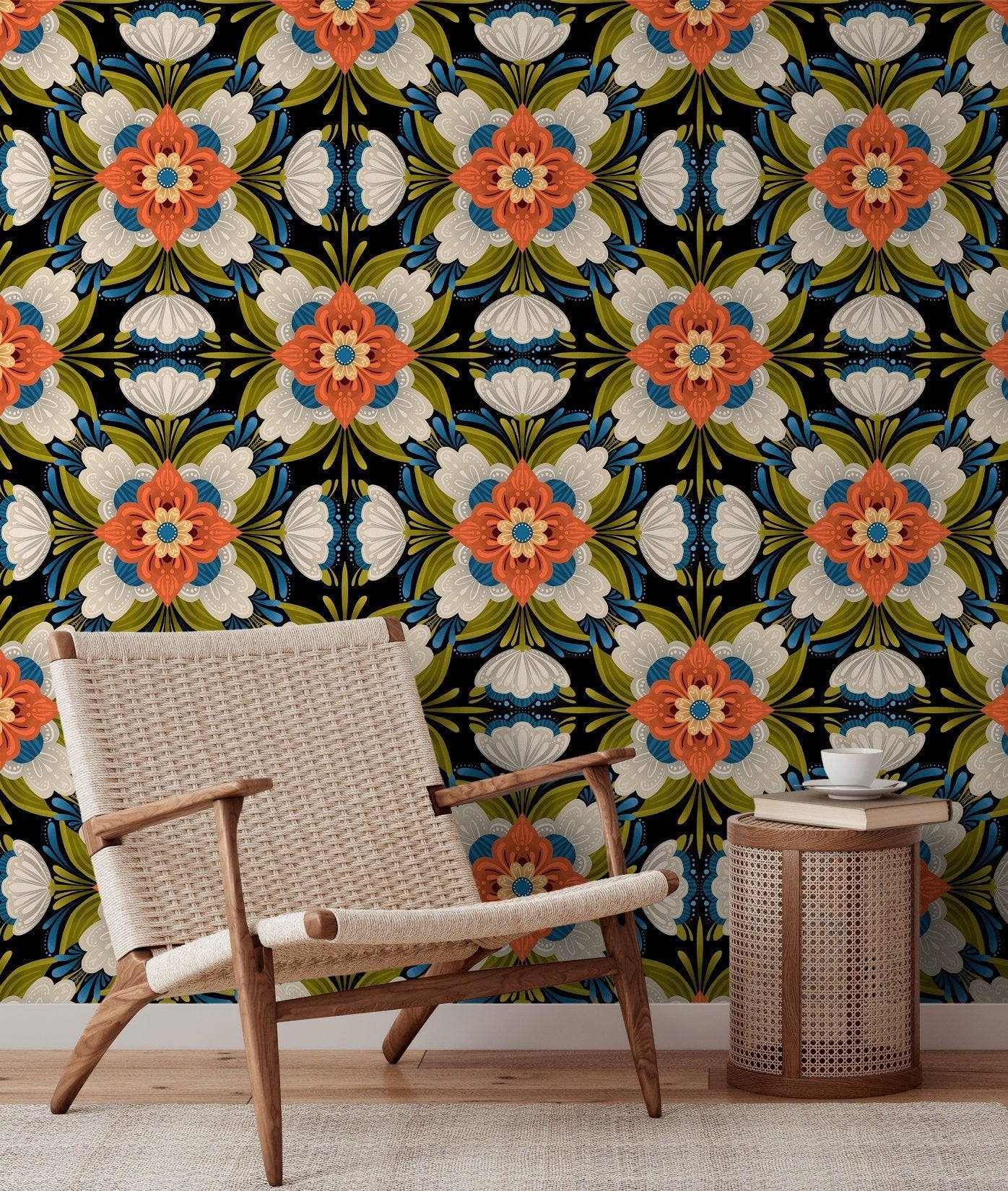 Floral Symphony Wallpaper - X123 - WallTrend