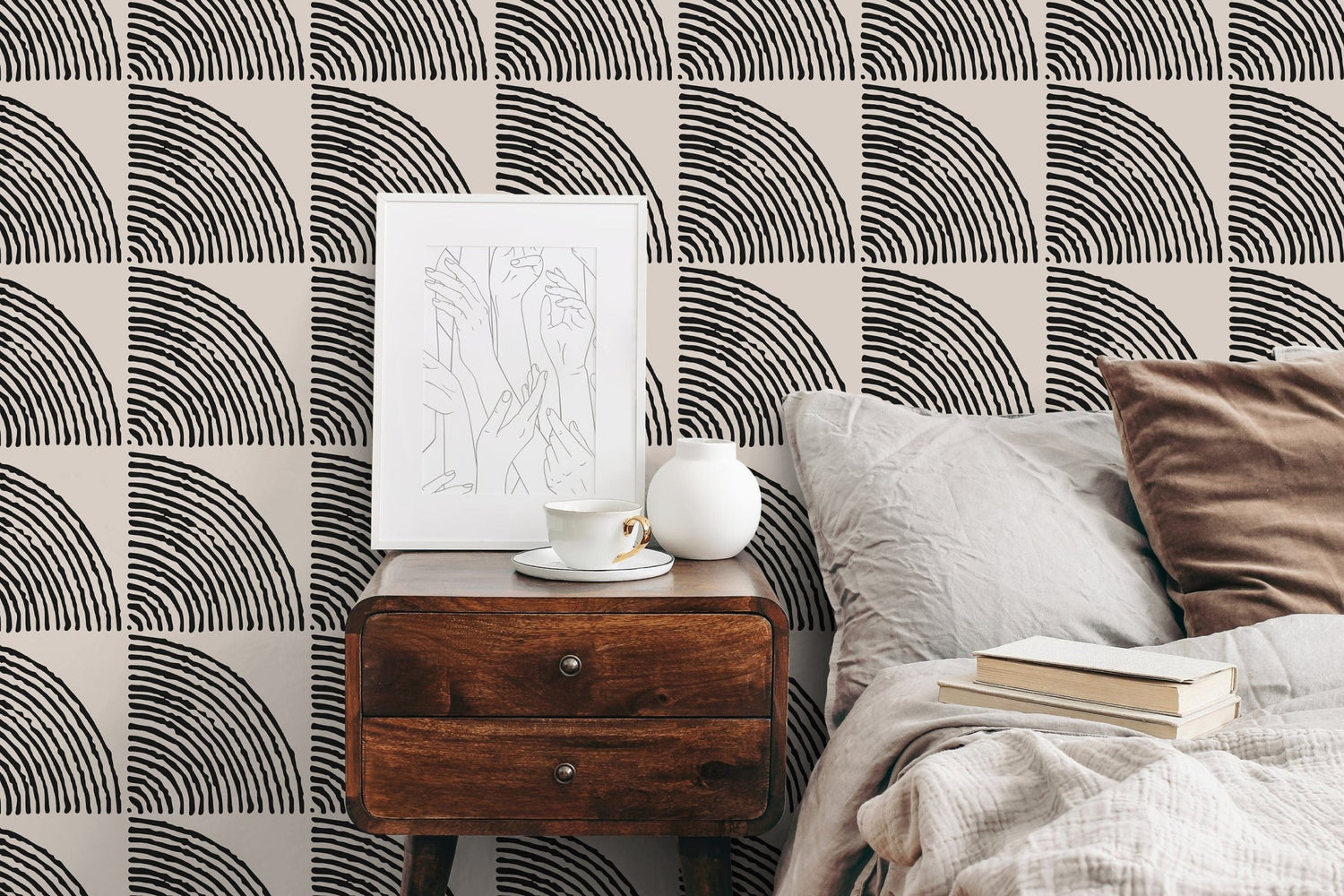 Geometric Abstract Fan Wallpaper - C482 - WallTrend