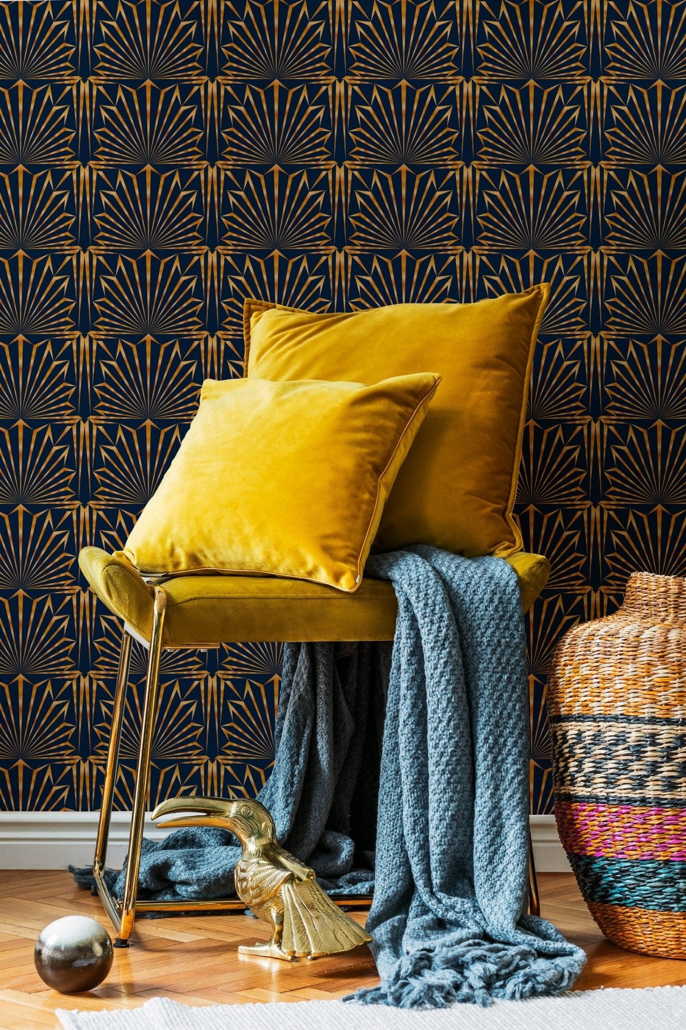 Geometric Starburst Wallpaper - B545 - WallTrend