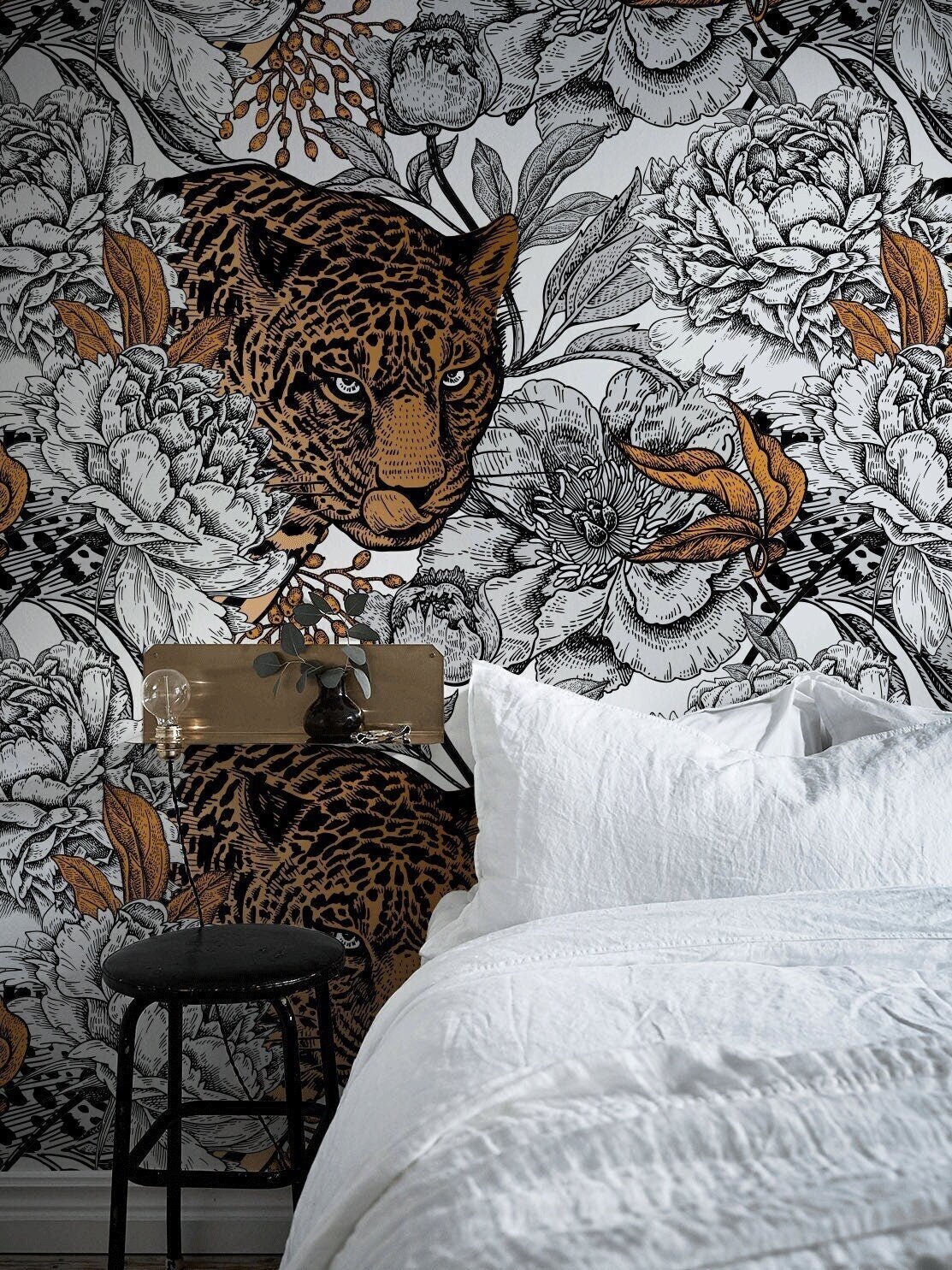 Jungle Leopard Wallpaper - B629 - WallTrend