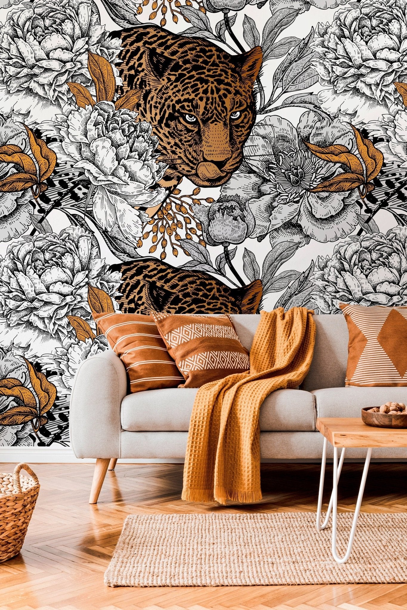 Jungle Leopard Wallpaper - B629 - WallTrend
