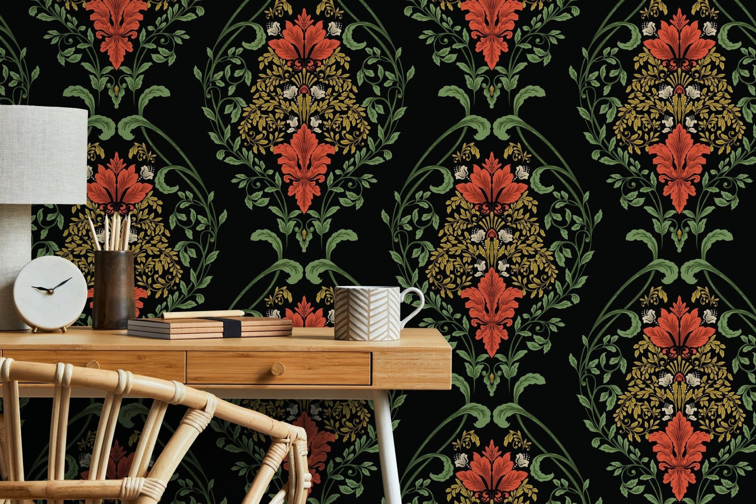 Luxurious Classic Floral Wallpaper - D218 - WallTrend