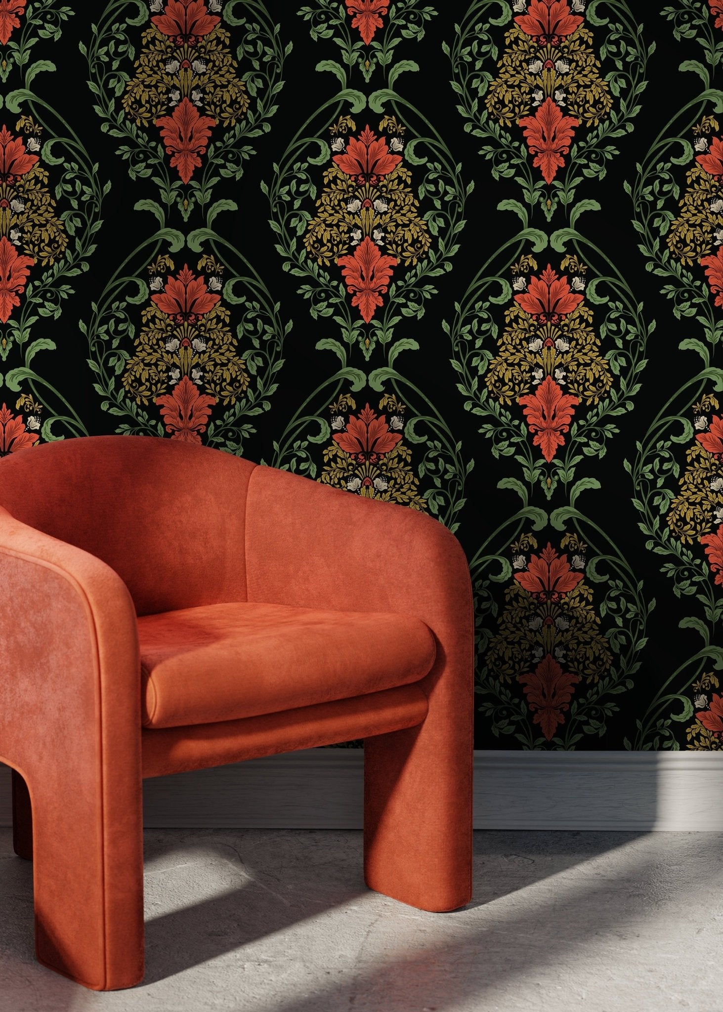 Luxurious Classic Floral Wallpaper - D218 - WallTrend