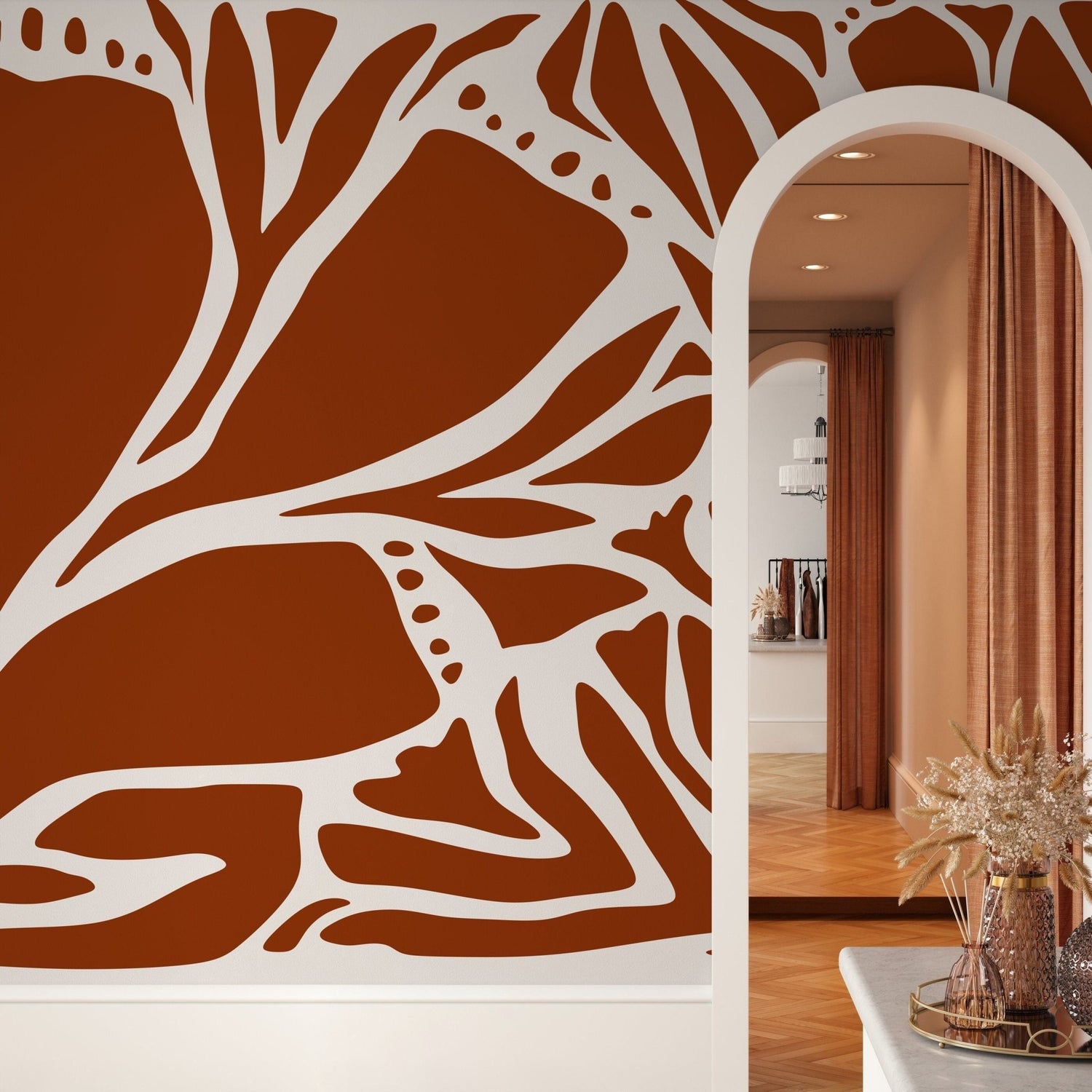 Organic Curves Wallpaper - D637 - WallTrend