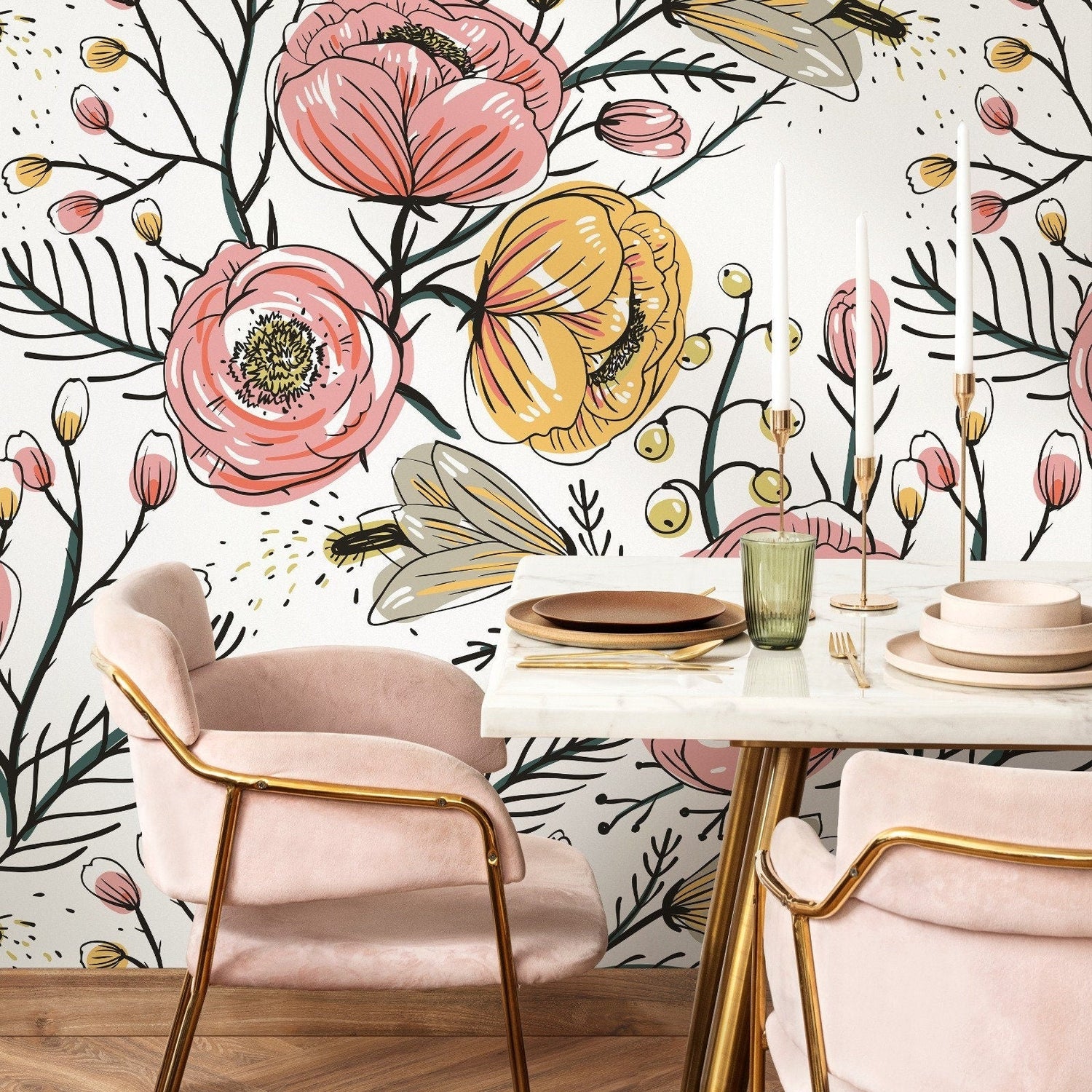 Peel and Stick Wallpaper Removable Wallpaper Wall Decor Home Decor Wall Art Printable Wall Art Room Decor Wall Prints Wall Hanging - A486 - WallTrend