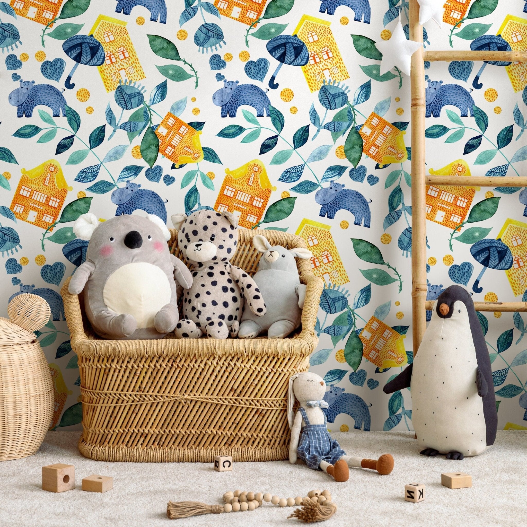 Playful Safari Adventure Wallpaper - A230 - WallTrend