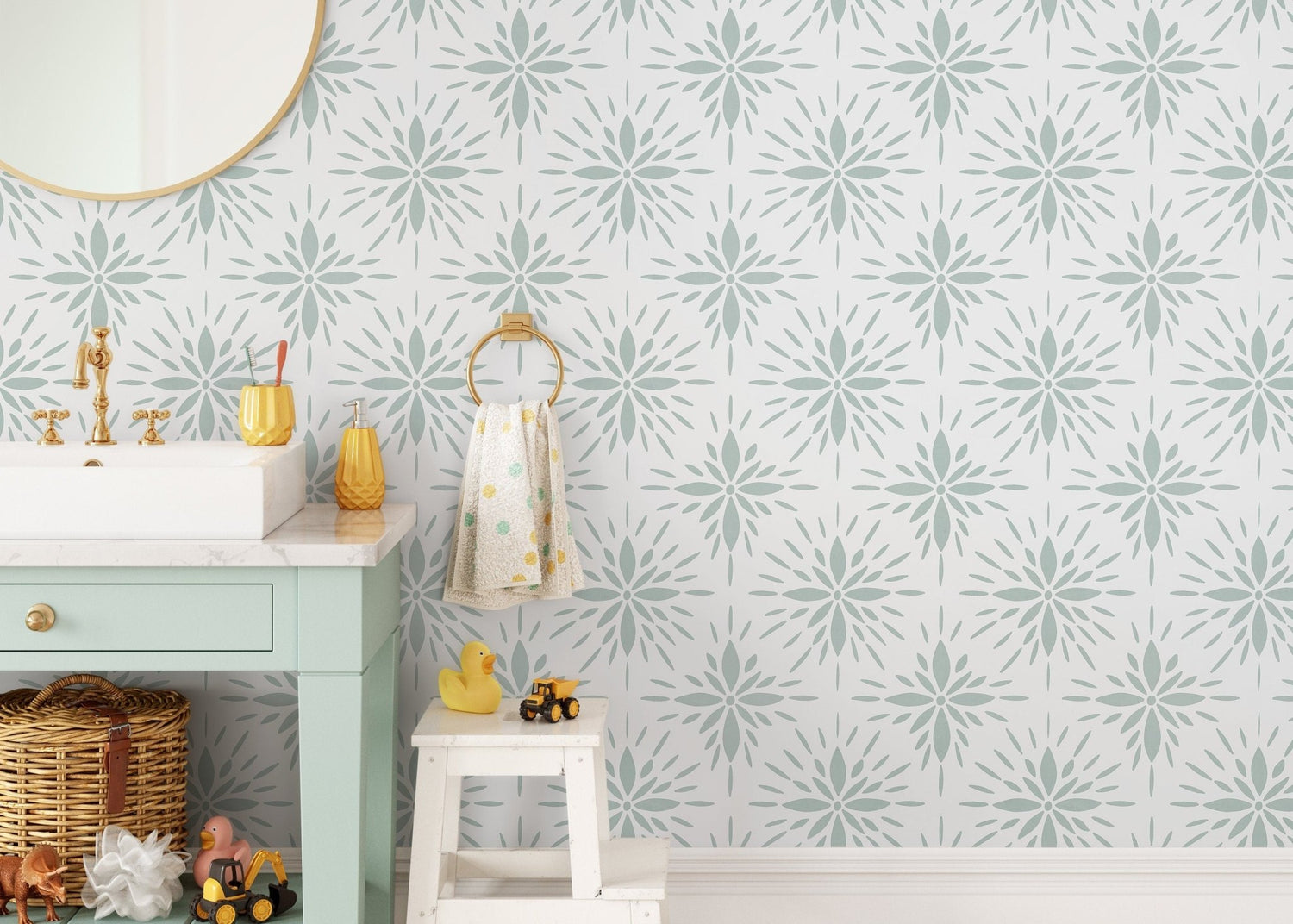 Radiant Bloom Wallpaper - D332 - WallTrend