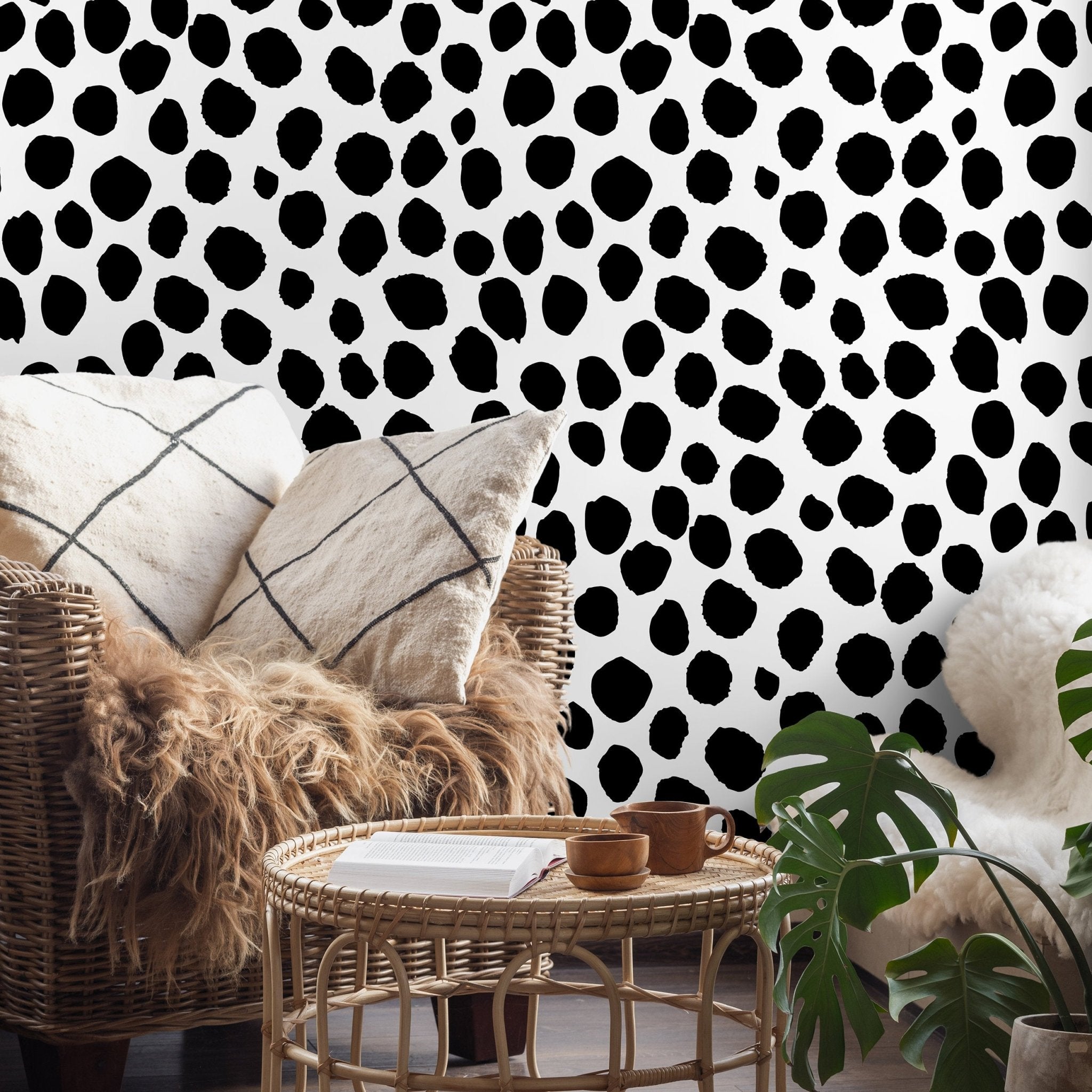 Removable Wallpaper Peel and Stick Wallpaper Wall Paper Wall Mural - Leaf Wallpaper Tropical Wallpaper - A325 - WallTrend