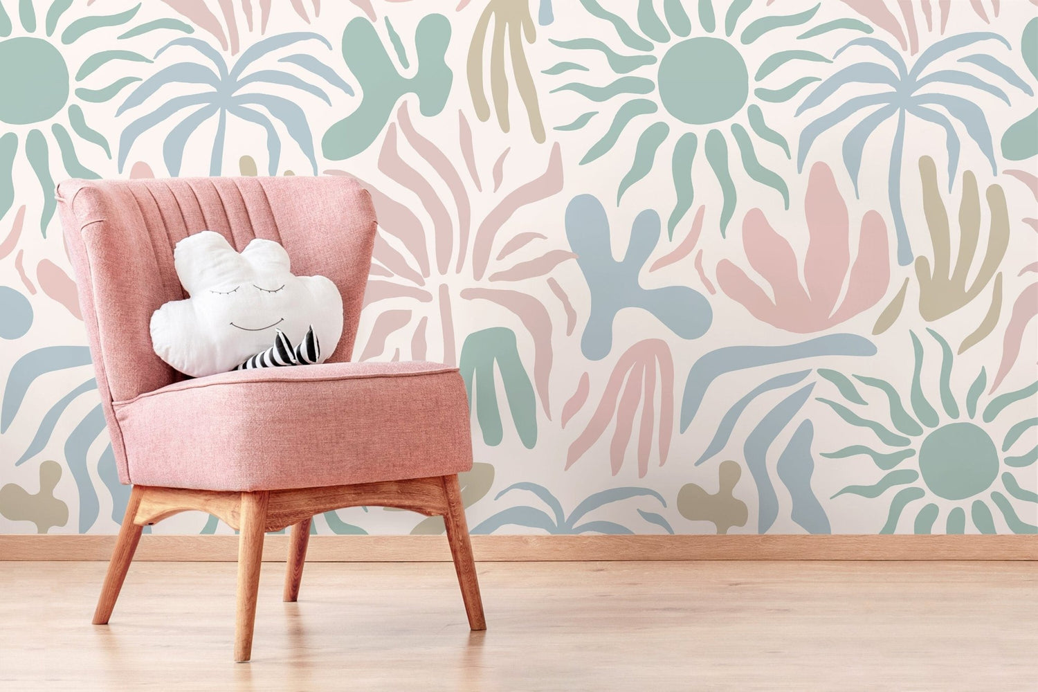 Tropical Abstract Shapes Wallpaper - D249 - WallTrend