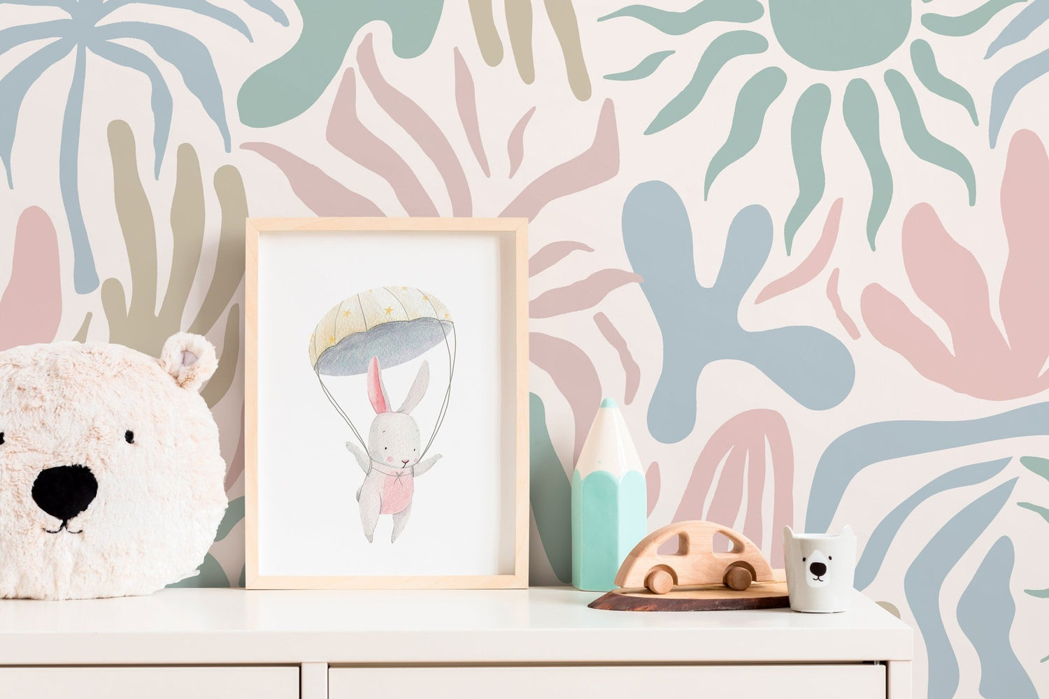 Tropical Abstract Shapes Wallpaper - D249 - WallTrend