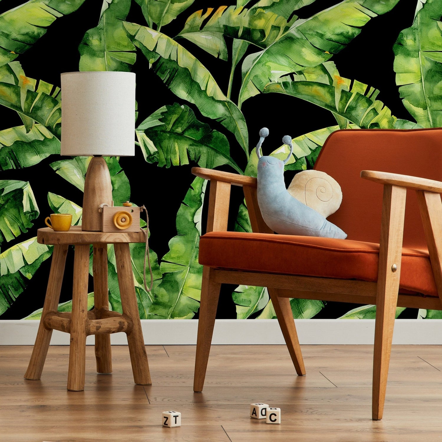 Tropical Banana Leaf Wallpaper - A266 - WallTrend