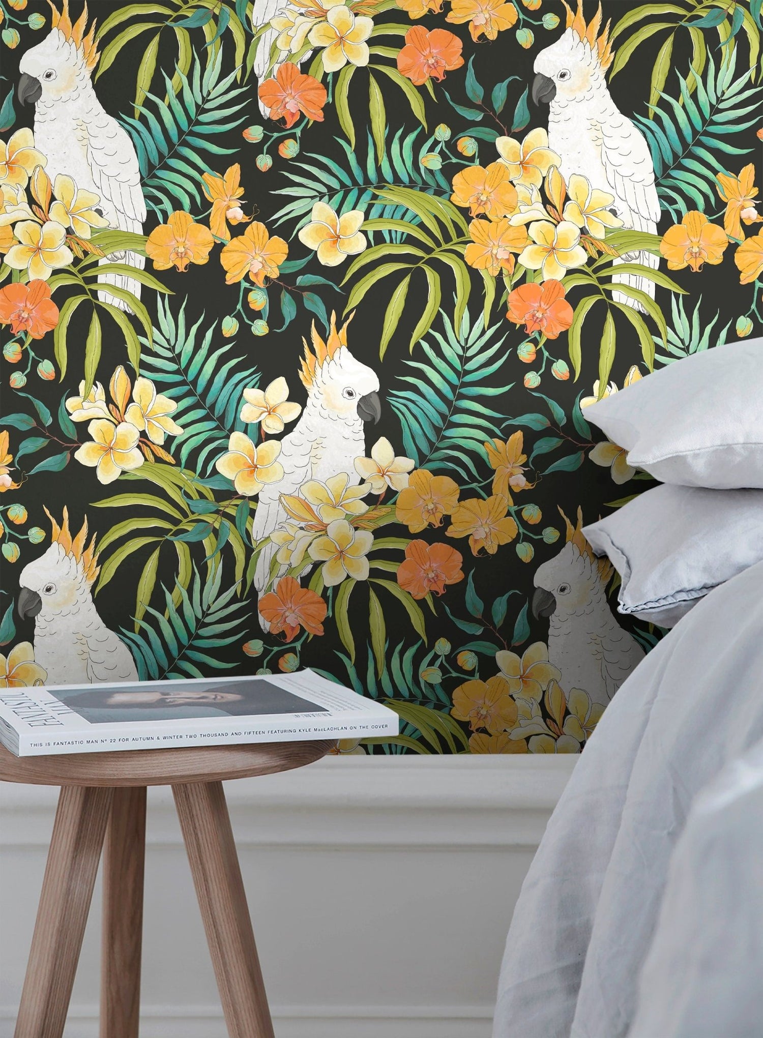 Tropical Cockatoo Paradise Wallpaper - C330 - WallTrend