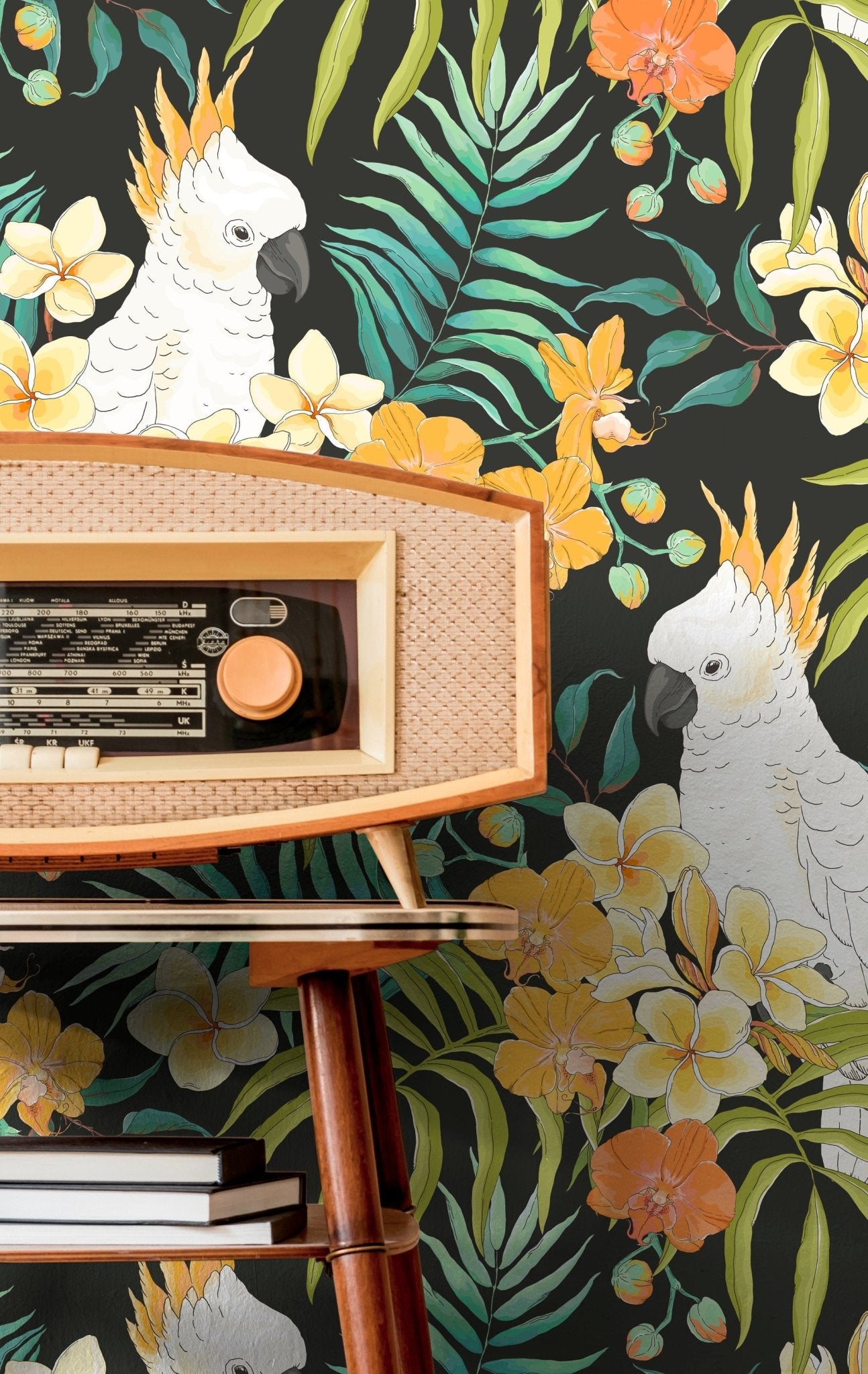 Tropical Cockatoo Paradise Wallpaper - C330 - WallTrend