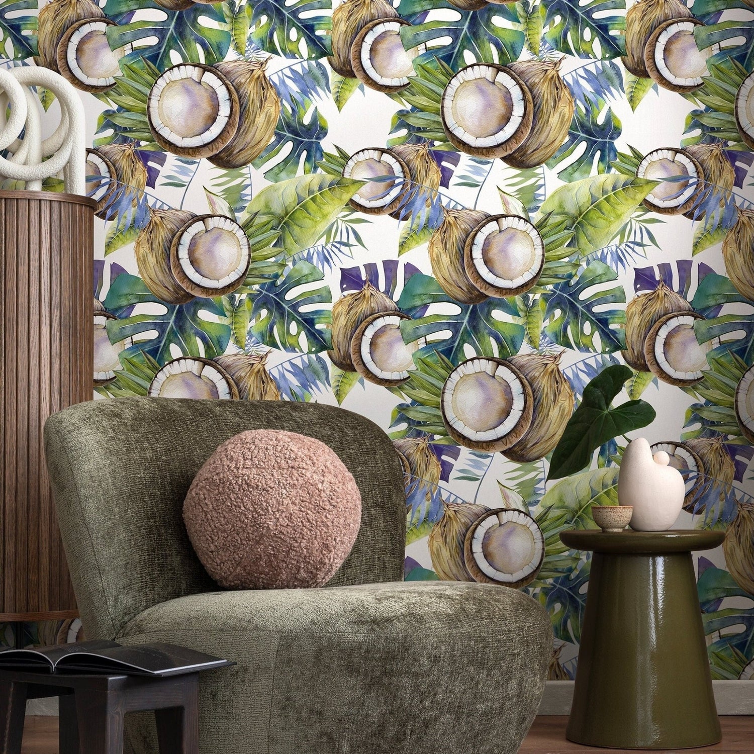 Tropical Coconut Paradise Wallpaper - A233 - WallTrend