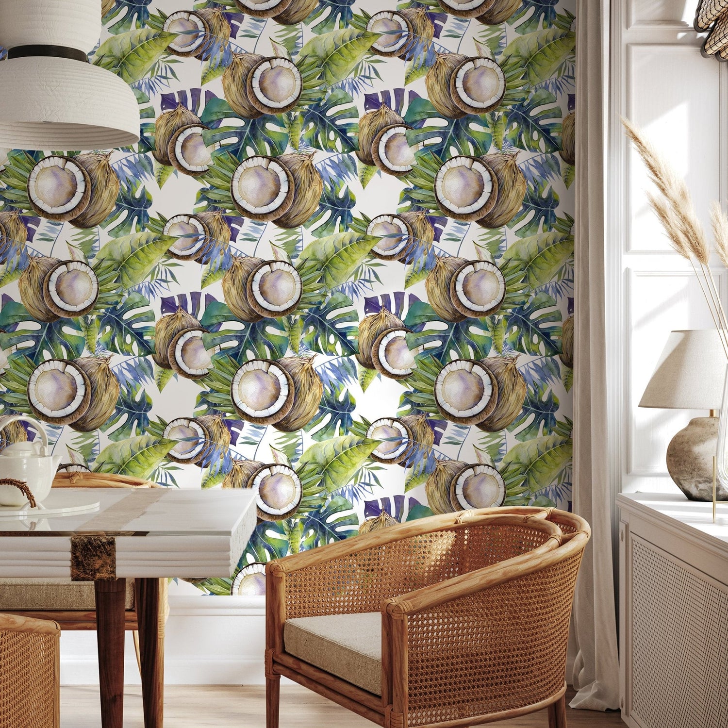 Tropical Coconut Paradise Wallpaper - A233 - WallTrend