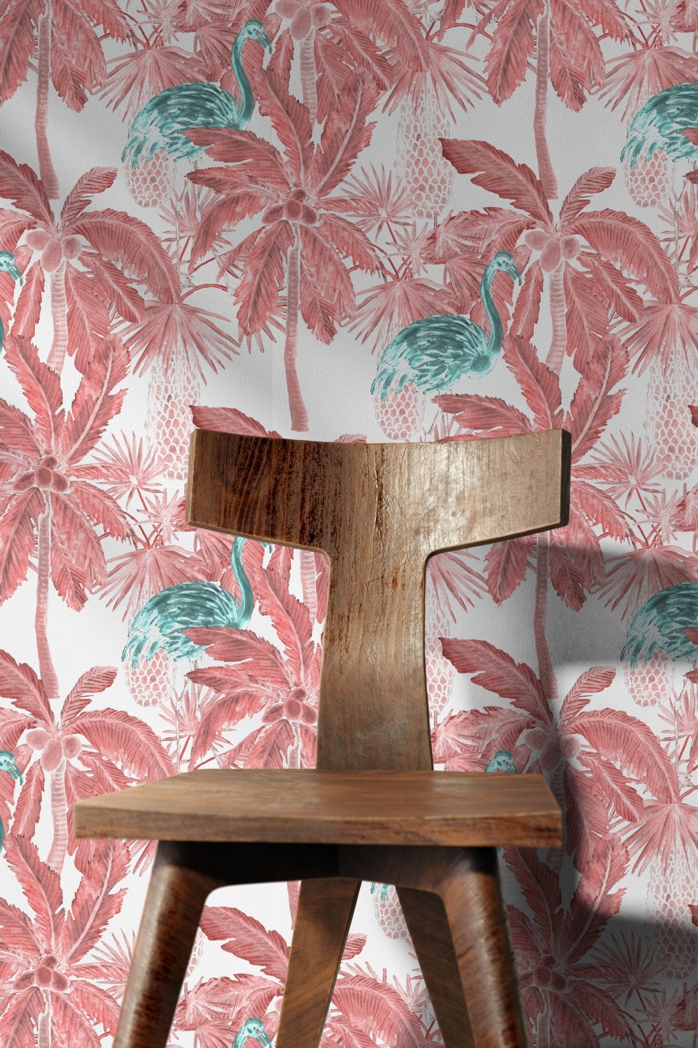 Tropical Flamingo Retreat Wallpaper - B026 - WallTrend