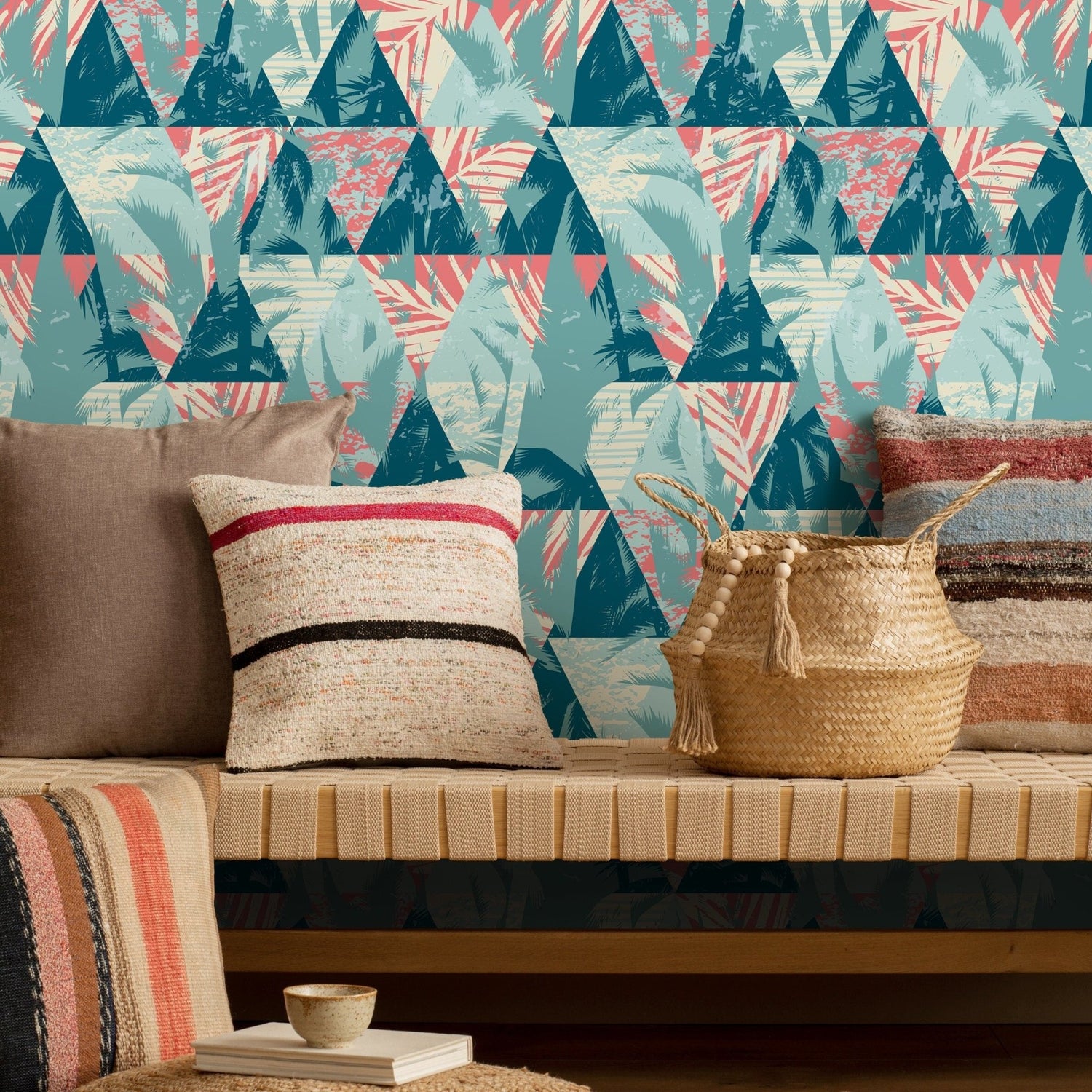 Tropical Geometric Oasis Wallpaper - A970 - WallTrend