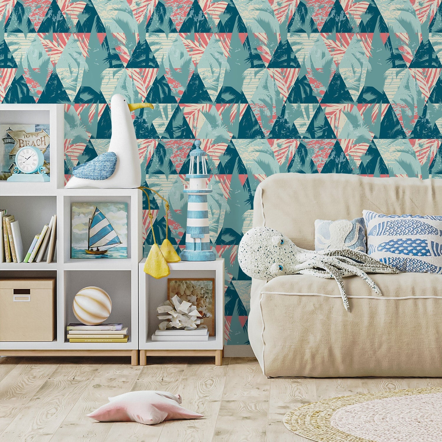 Tropical Geometric Oasis Wallpaper - A970 - WallTrend