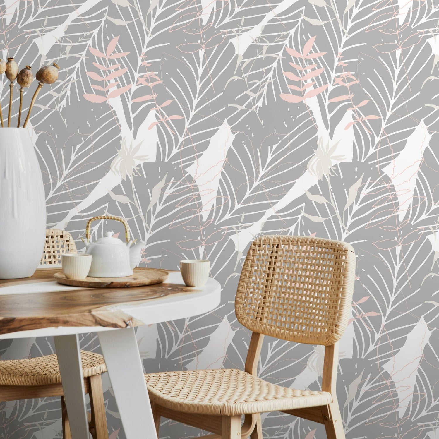 Tropical Leaves Wallpaper - A678 - WallTrend