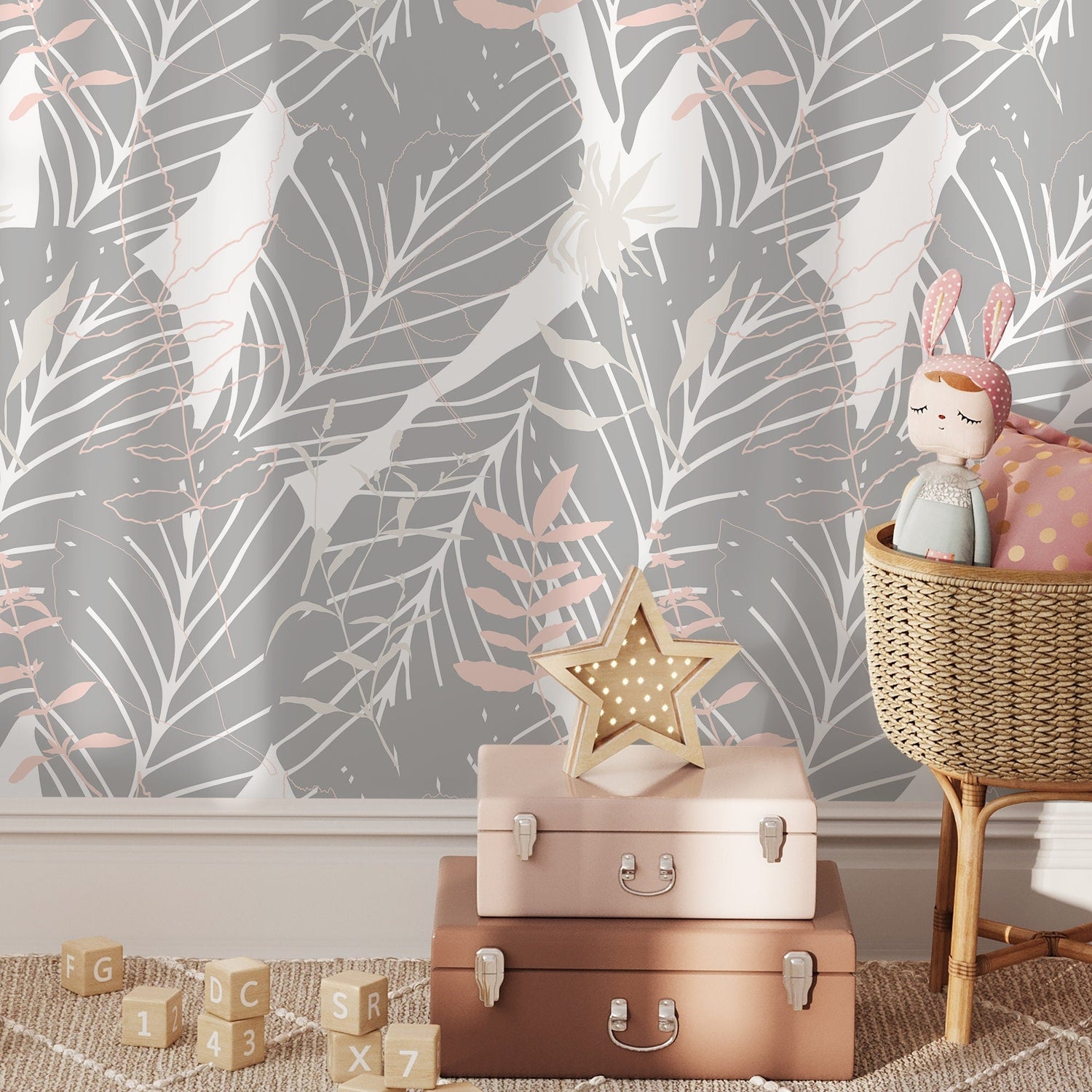 Tropical Leaves Wallpaper - A678 - WallTrend