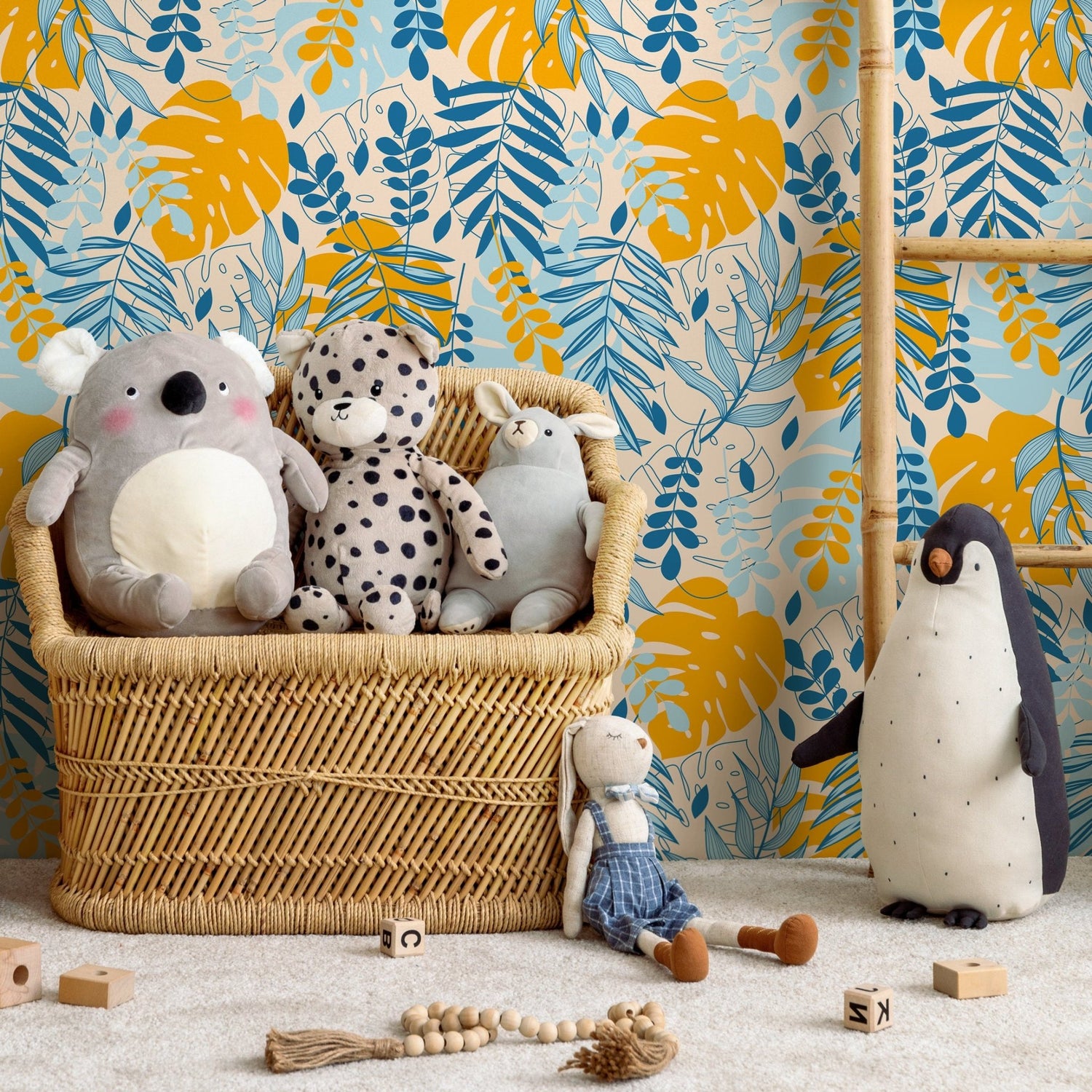 Tropical Leaves Wallpaper - A808 - WallTrend