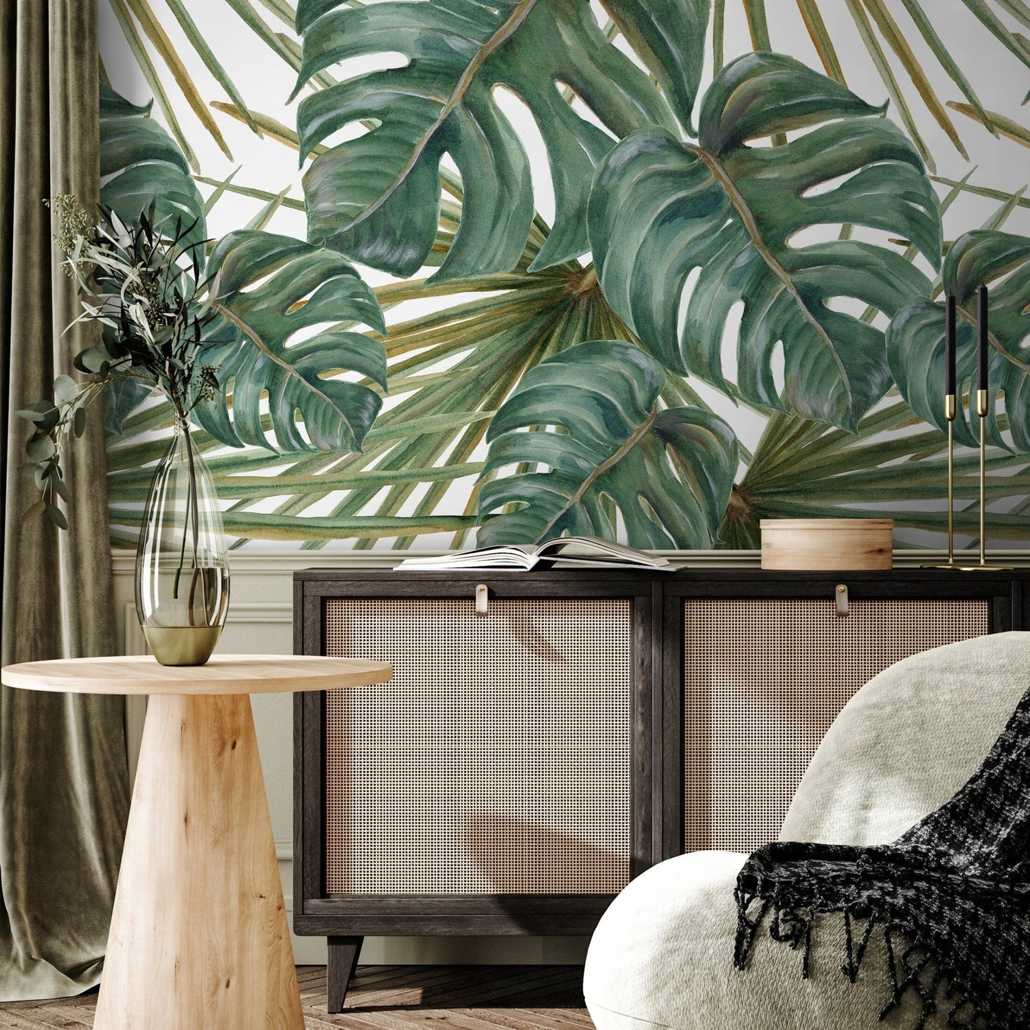 Tropical Monstera Delight Wallpaper - A259 - WallTrend