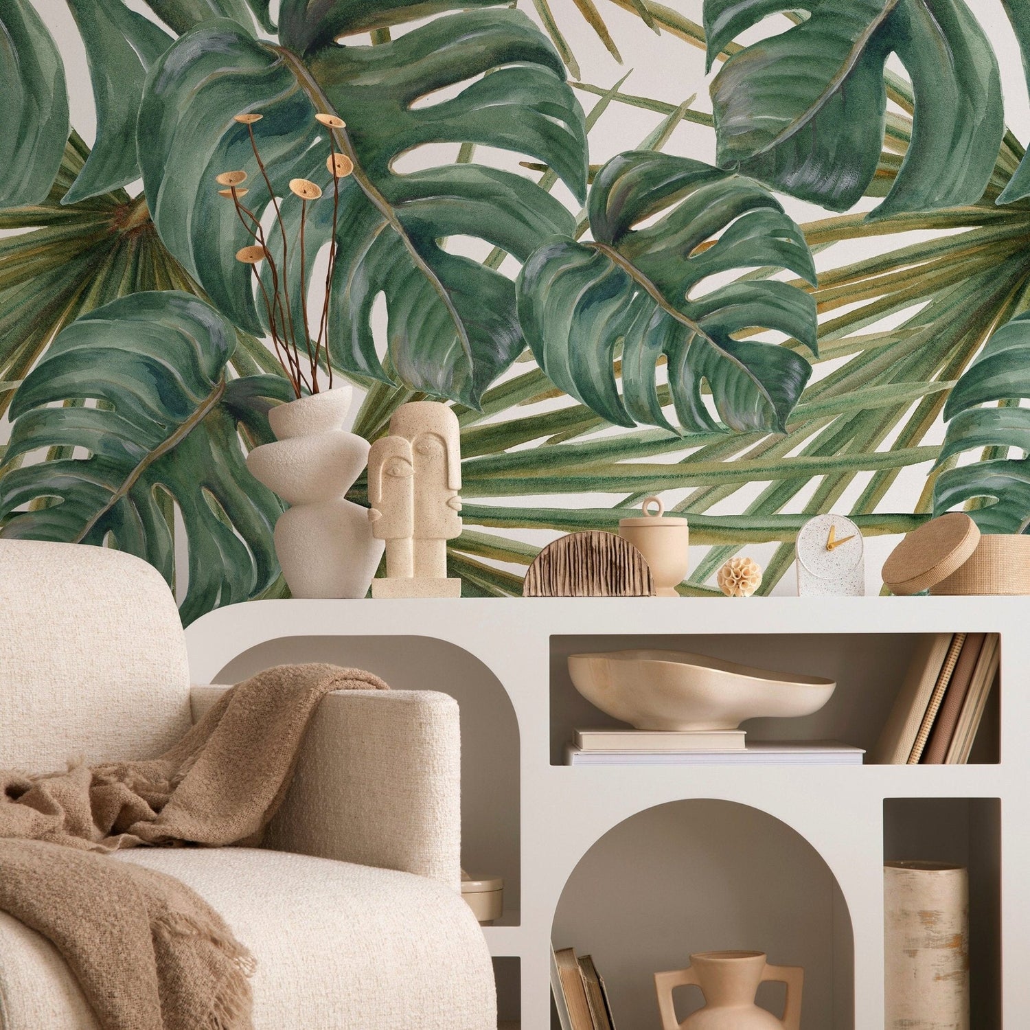 Tropical Monstera Delight Wallpaper - A259 - WallTrend