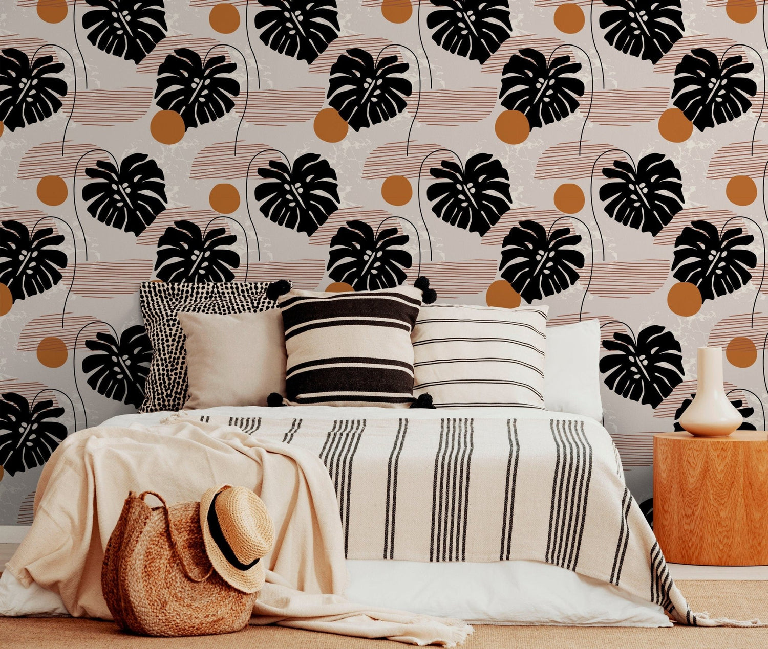 Tropical Monstera Delight Wallpaper - C276 - WallTrend