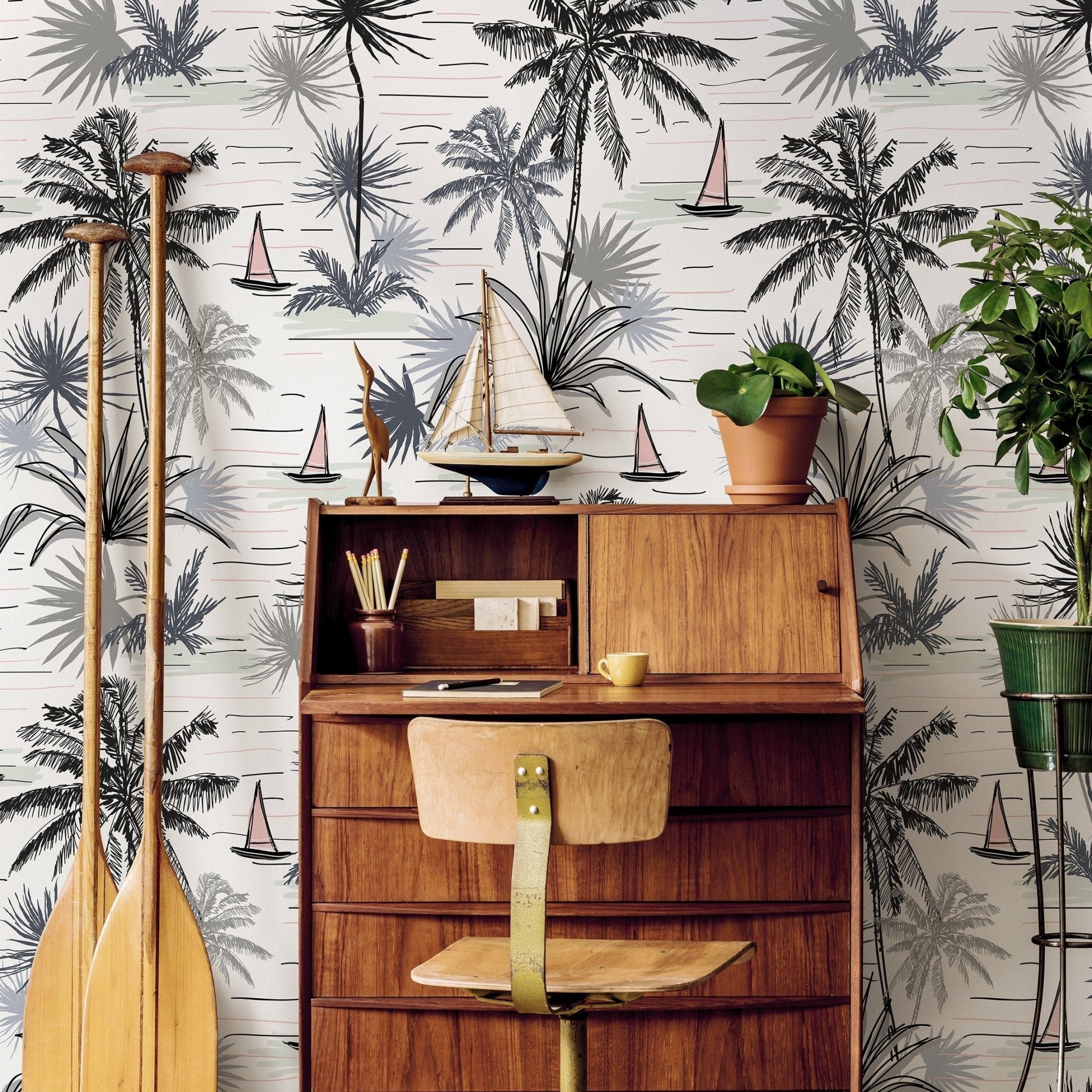Tropical Oasis Wallpaper - A792 - WallTrend