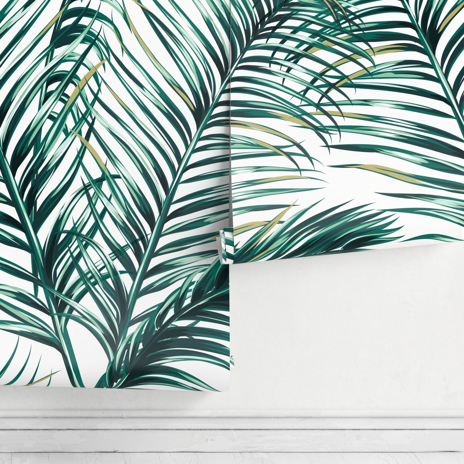 Tropical Palm Leaves Wallpaper - B121 - WallTrend