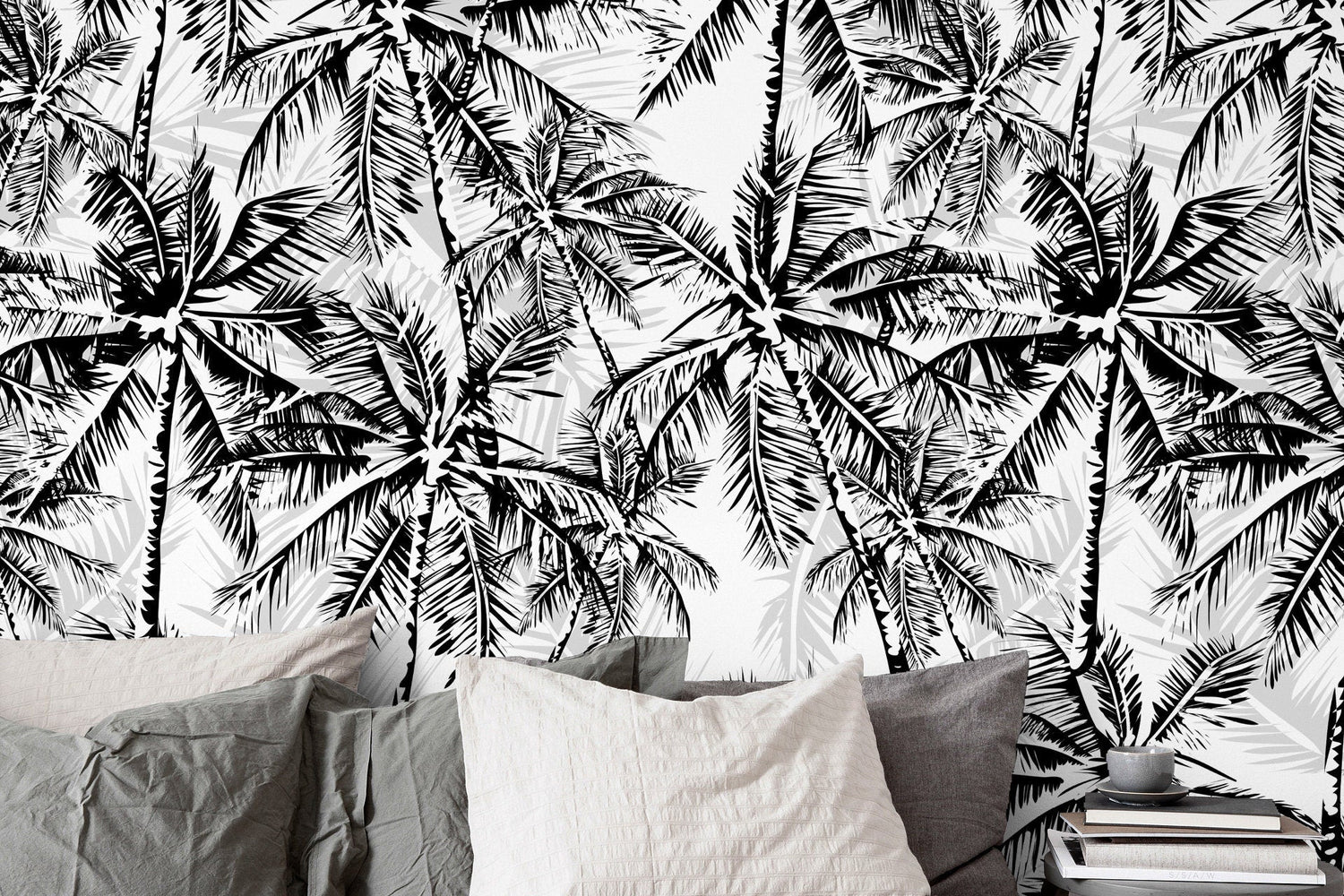 Tropical Palm Leaves Wallpaper - B689 - WallTrend