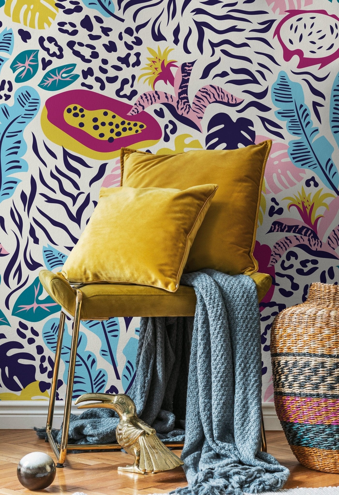 Tropical Safari Wallpaper - C396 - WallTrend