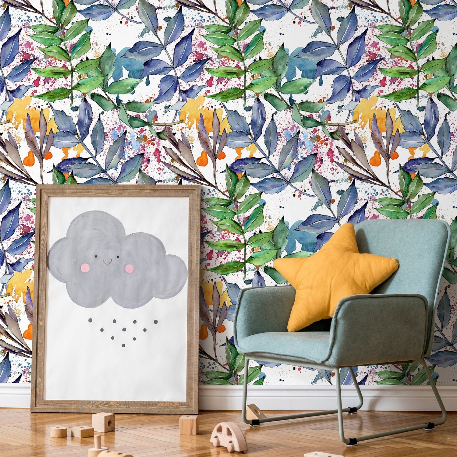 Vibrant Botanical Splendor Wallpaper - B008 - WallTrend