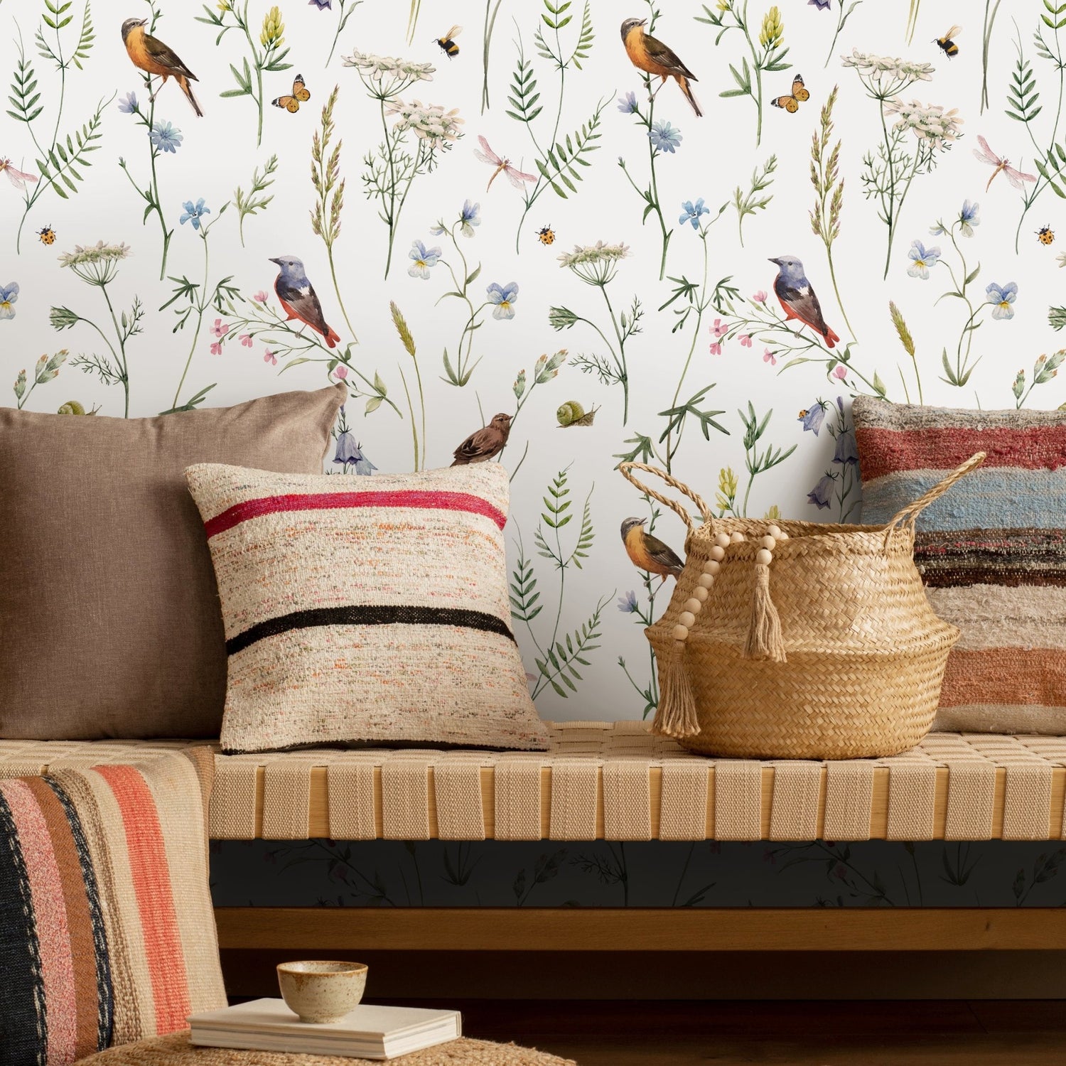 Wallpaper Peel and Stick Wallpaper Removable Wallpaper Home Decor Wall Art Wall Decor Room Decor / Floral Animal Wallpaper - D993 - WallTrend