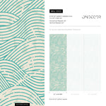 Abstract Aqua Lines Wallpaper - B935 - WallTrend